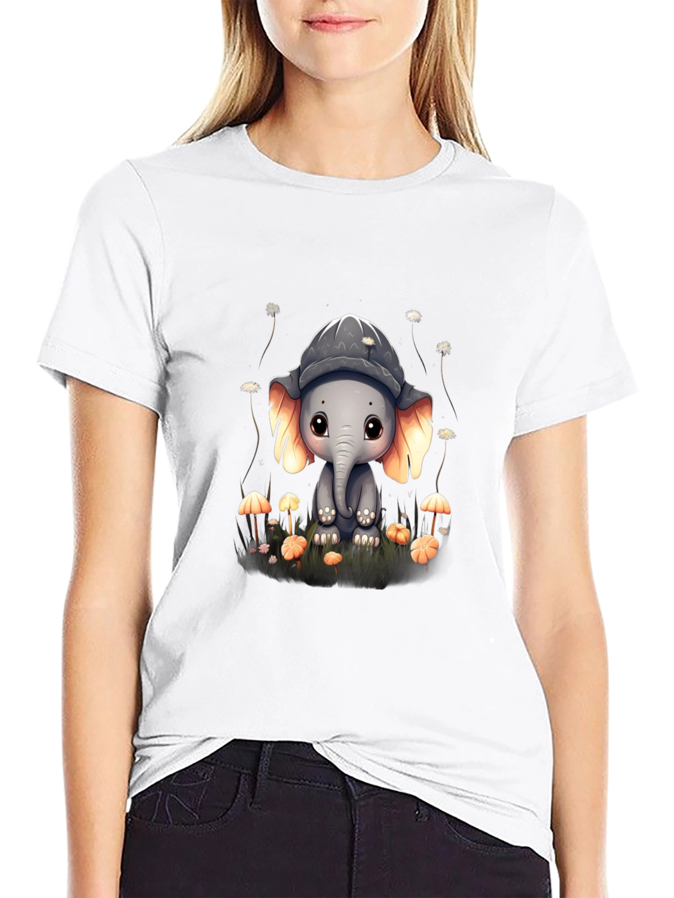Elephant & Mushroom Graphic Tee
