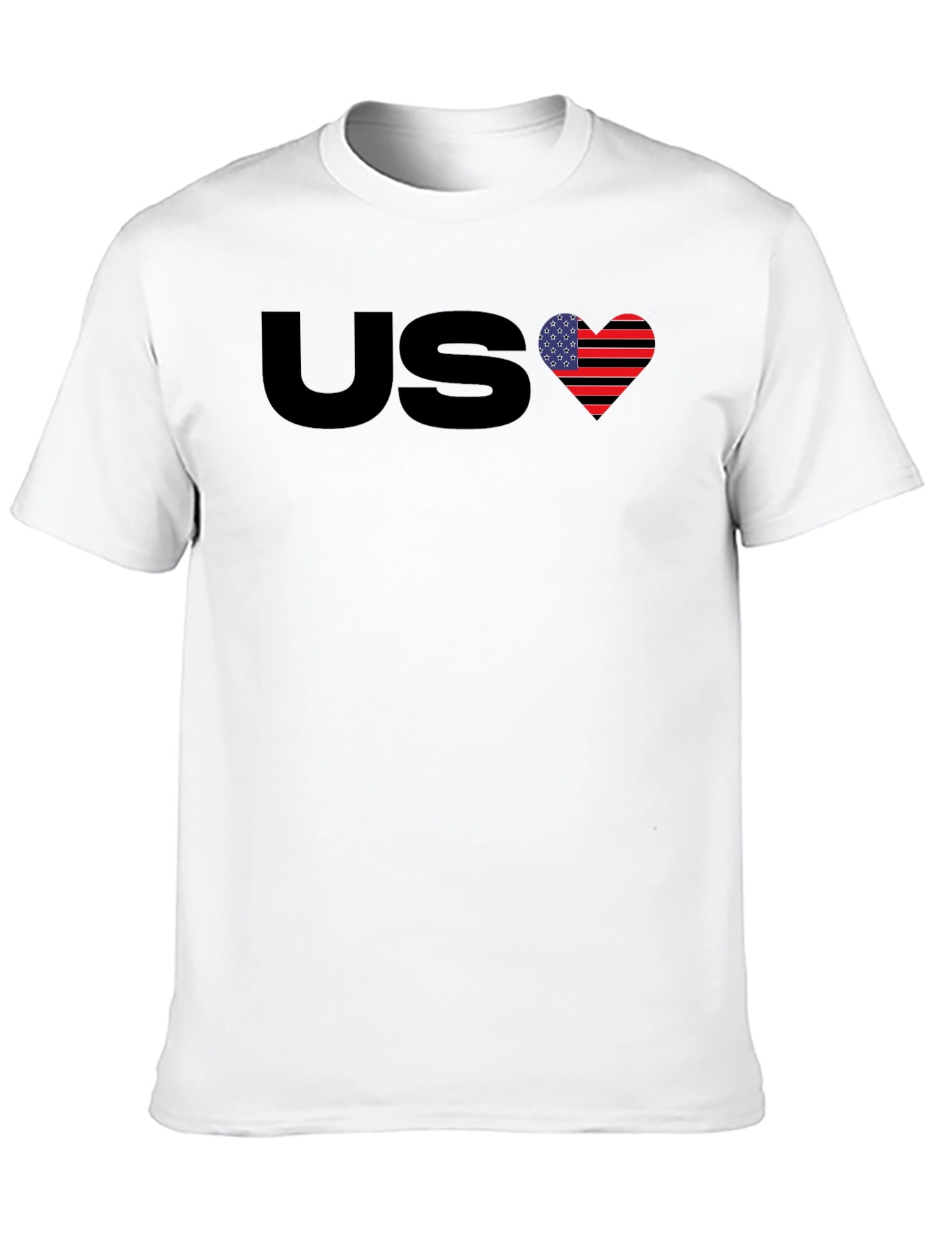 US Flag Heart Graphic T-Shirt