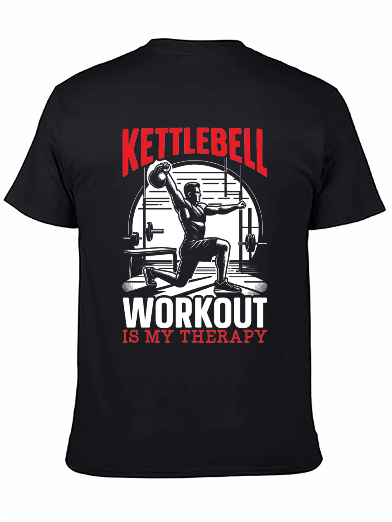 Kettlebell Workout Graphic Tee - Fitness Therapy Shirt