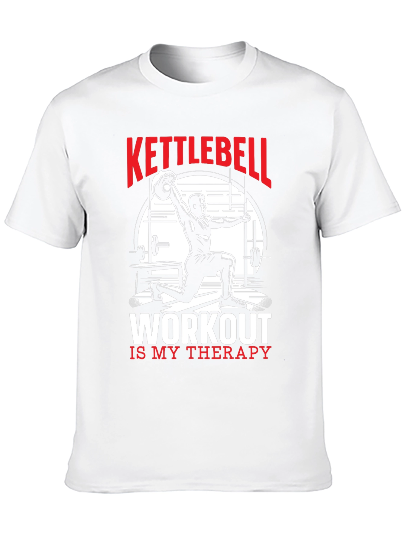Kettlebell Workout Graphic Tee - Fitness Therapy Shirt