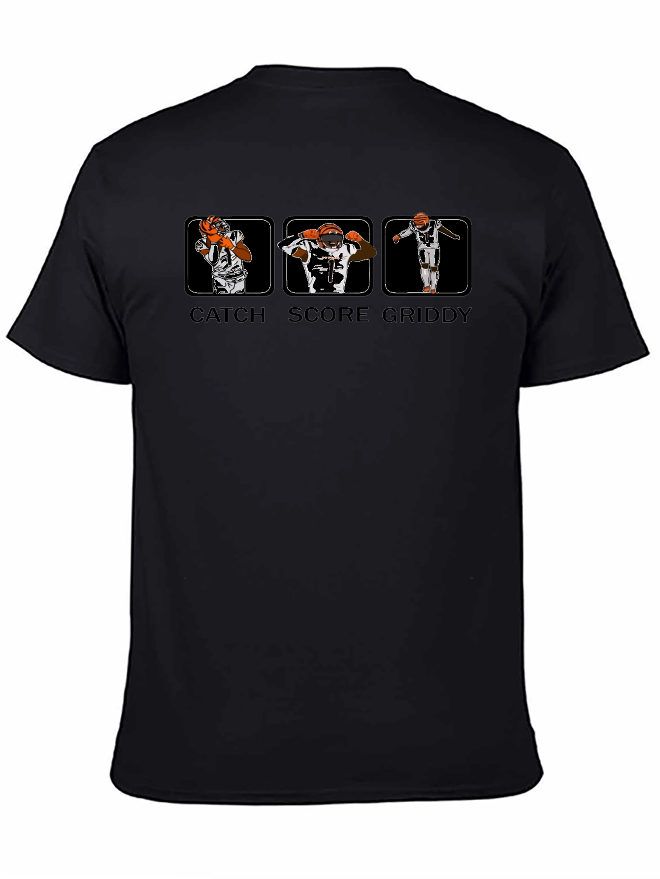 Catch Score Griddy Black T-Shirt