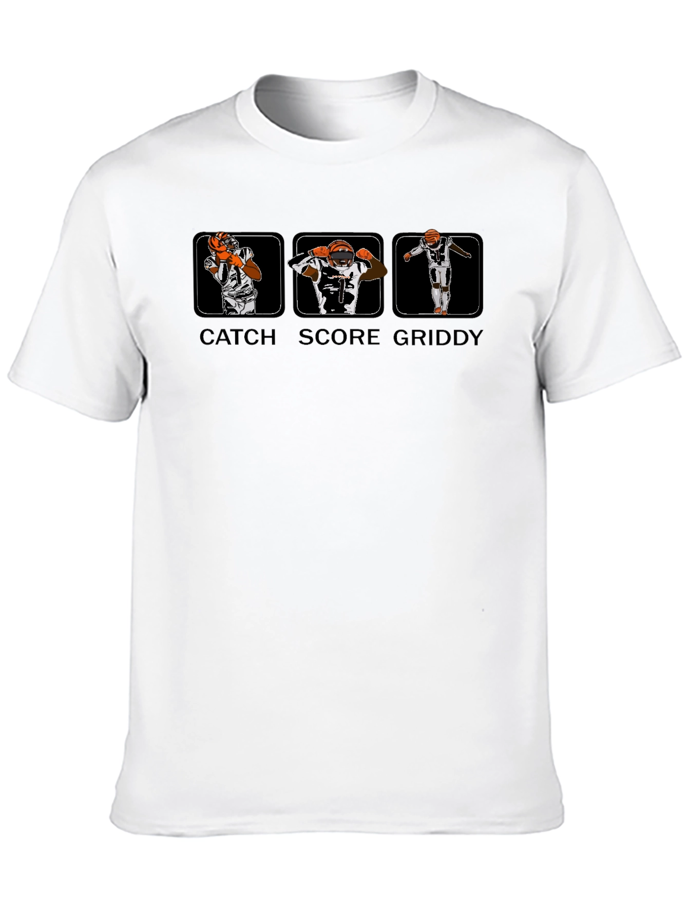 Catch Score Griddy Black T-Shirt