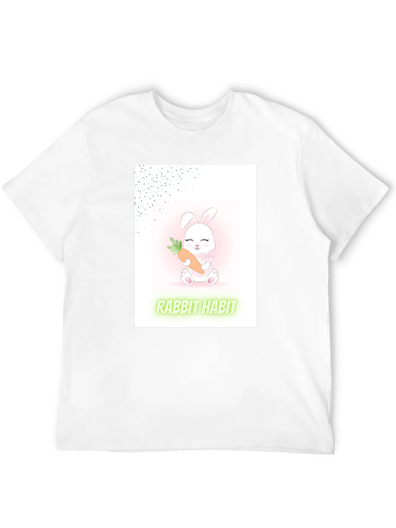 Cute Rabbit Habit Graphic Tee - Trendy Unisex T-Shirt