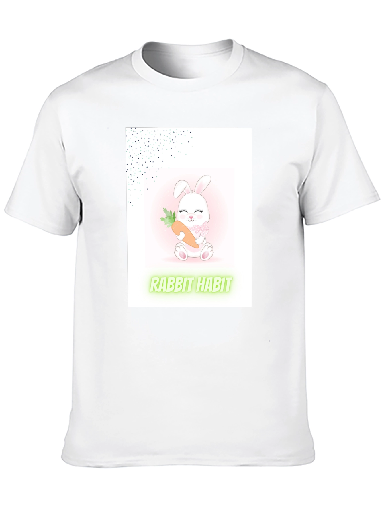 Cute Rabbit Habit Graphic Tee - Trendy Unisex T-Shirt