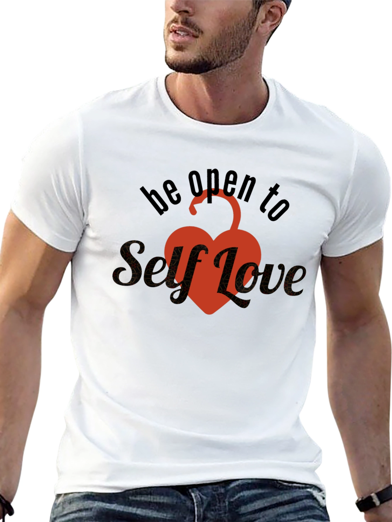 Self-Love Unlock Your Heart T-Shirt - Black