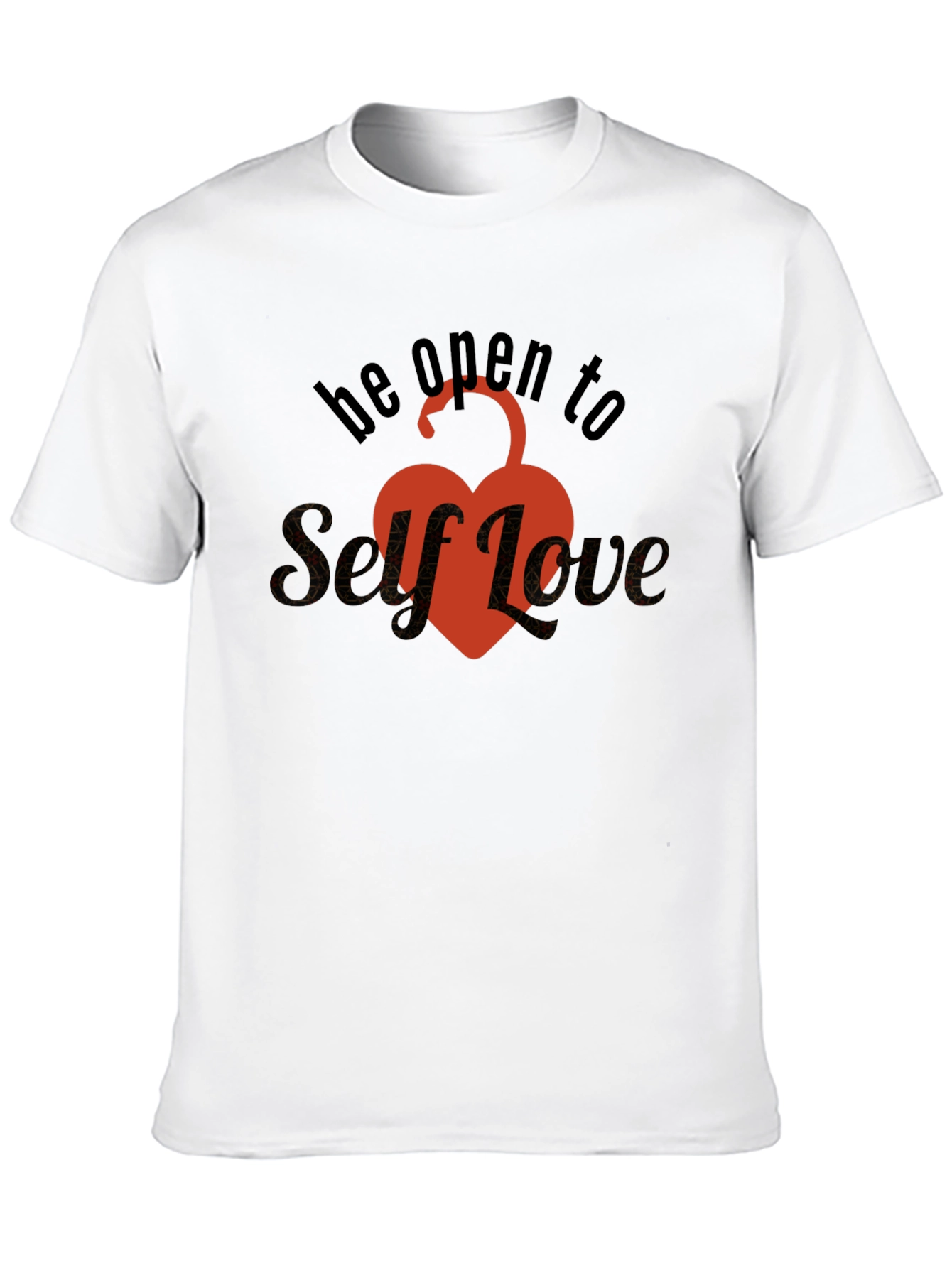 Self-Love Unlock Your Heart T-Shirt - Black