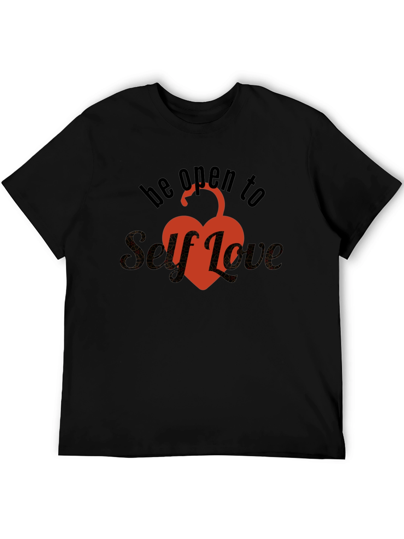 Self-Love Unlock Your Heart T-Shirt - Black