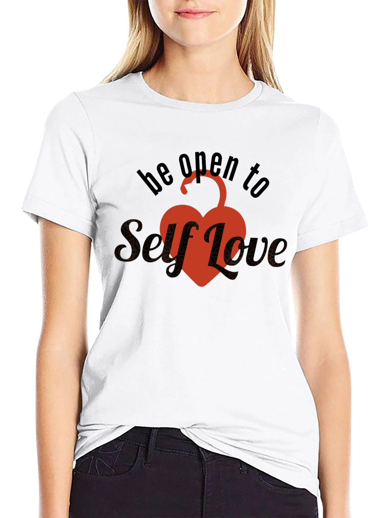 Self-Love Unlock Your Heart T-Shirt - Black