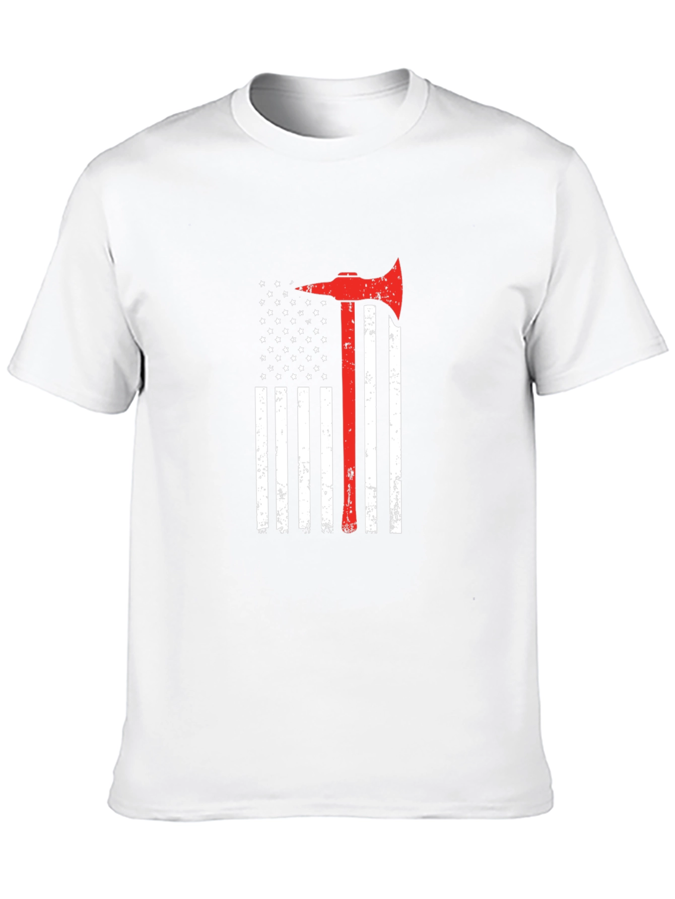 Firefighter Axe American Flag T-Shirt