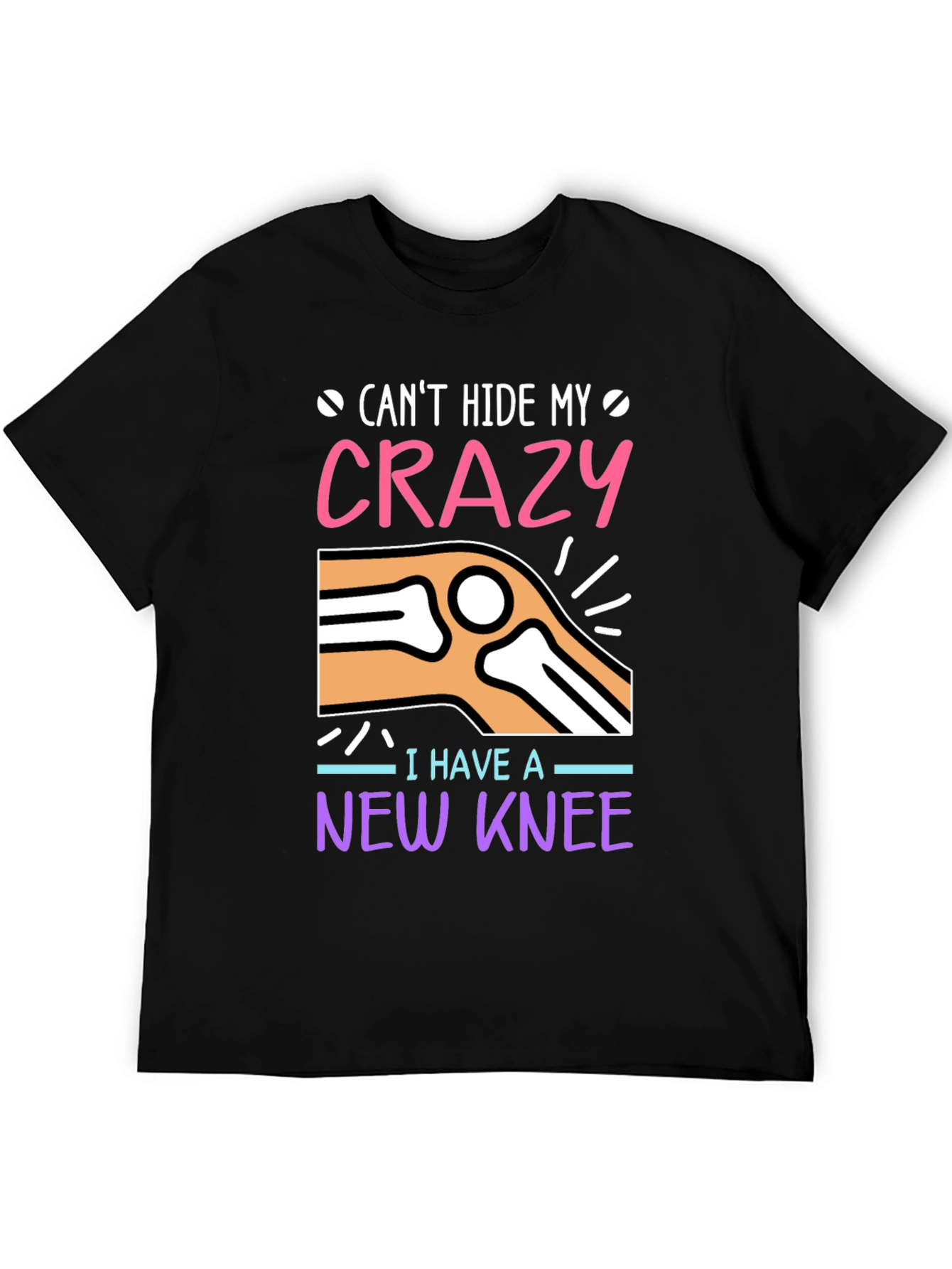Crazy New Knee T-Shirt - Funny Recovery Tee