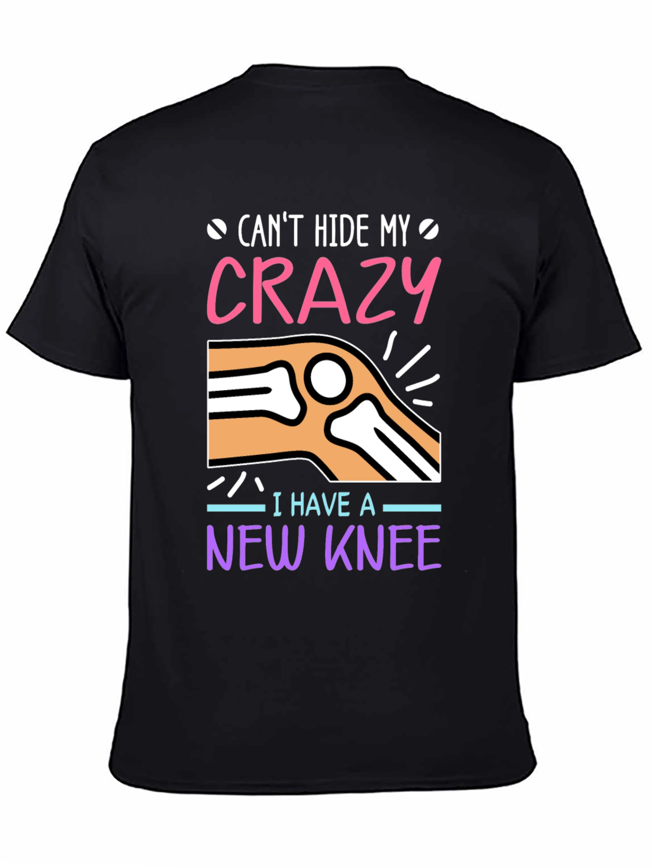 Crazy New Knee T-Shirt - Funny Recovery Tee