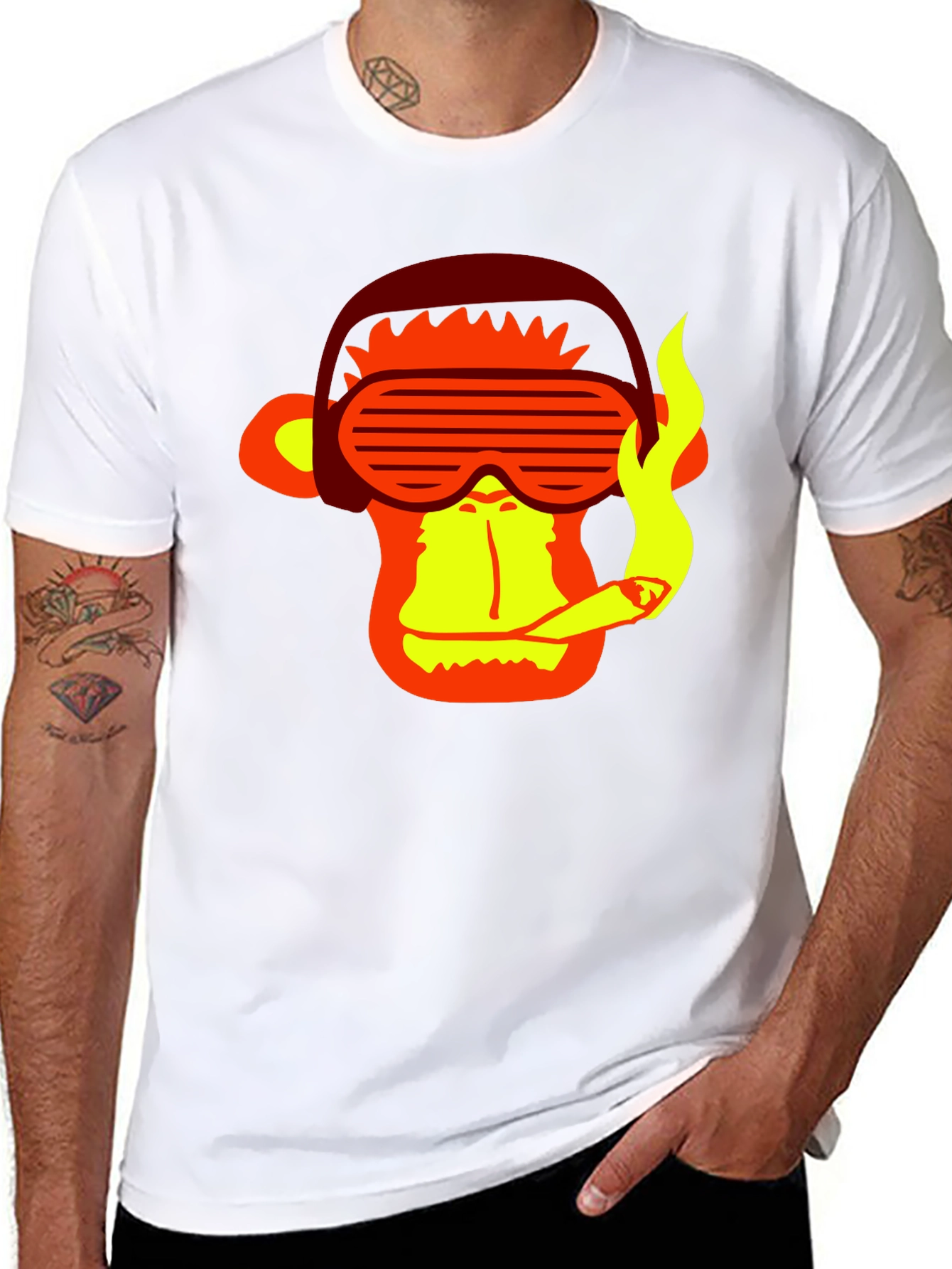 Cool Monkey Graphic Tee - Stylish Black T-Shirt