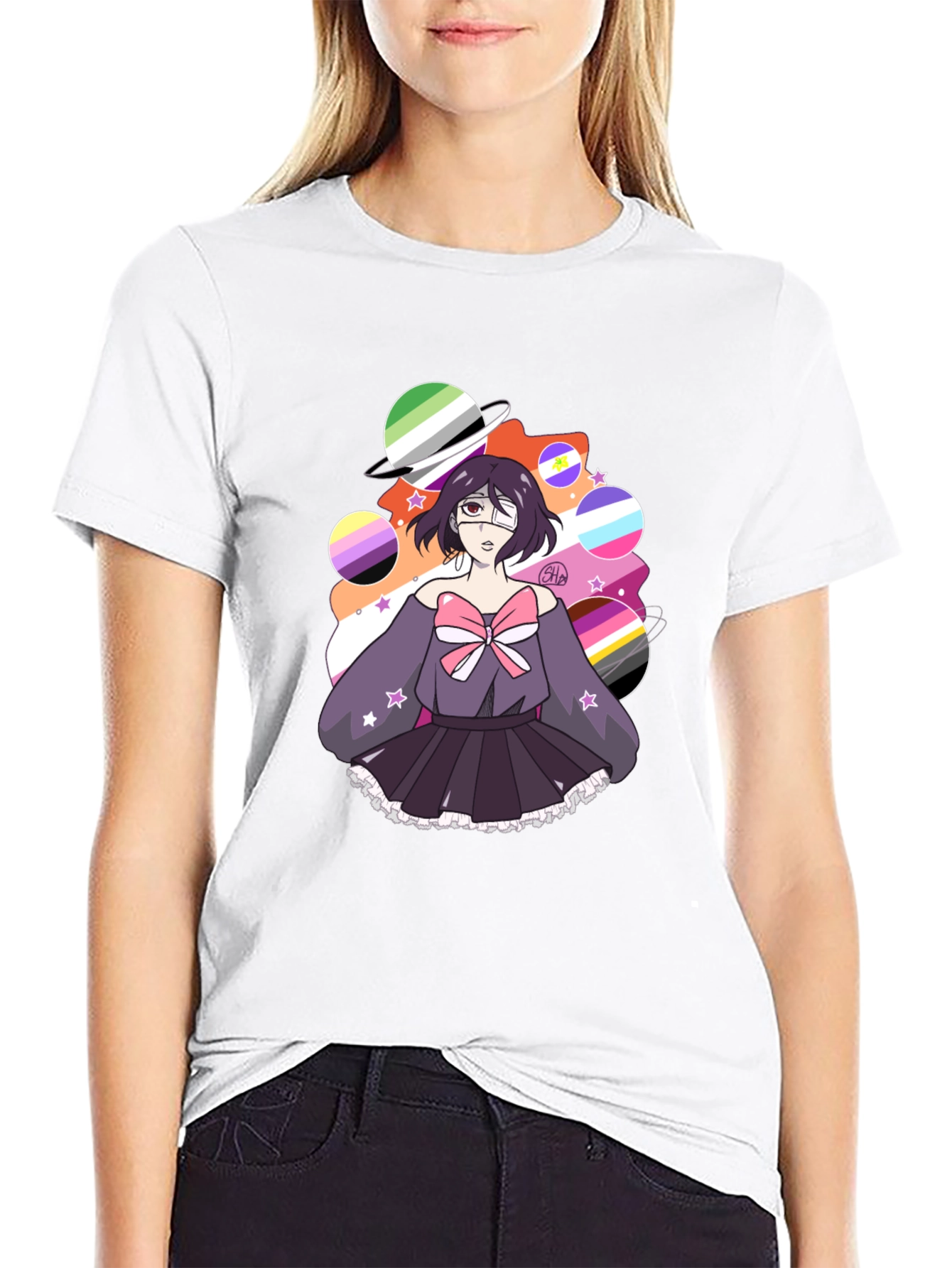 LGBTQ+ Pride Anime Graphic T-Shirt