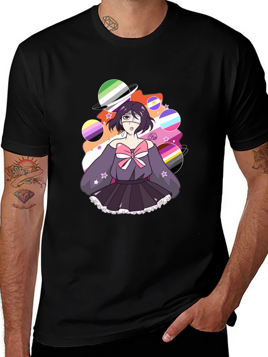 LGBTQ+ Pride Anime Graphic T-Shirt