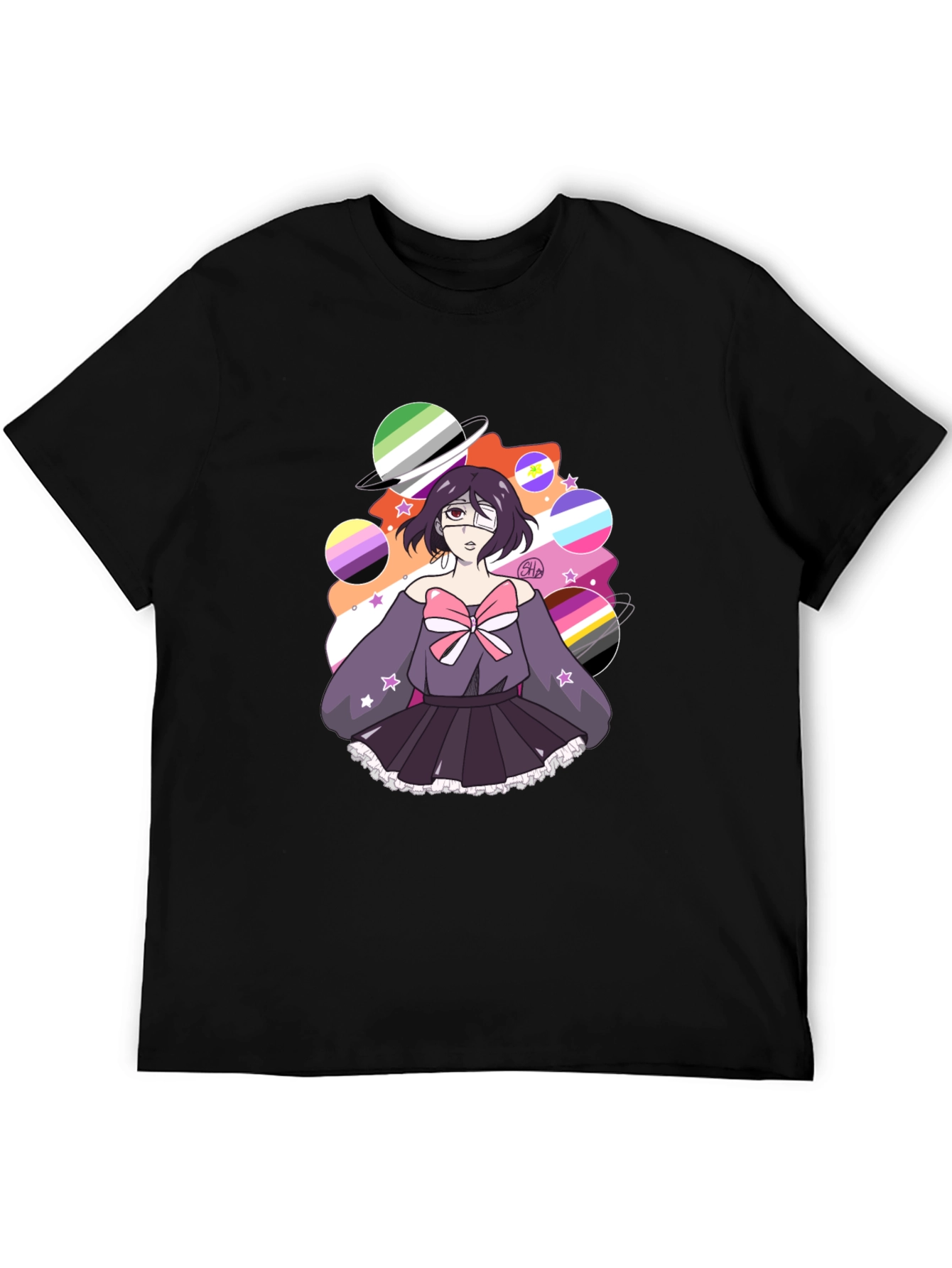 LGBTQ+ Pride Anime Graphic T-Shirt