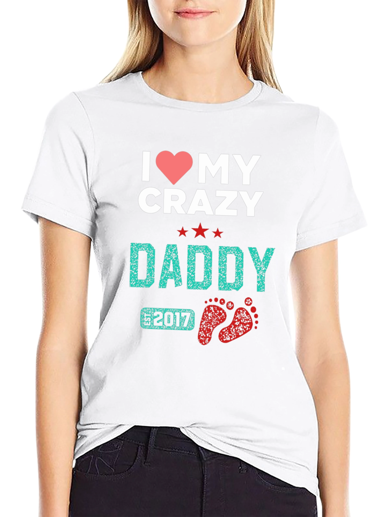 I Heart My Crazy Daddy 2017 Black T-Shirt