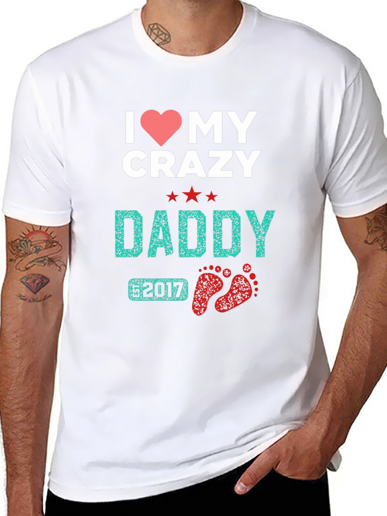 I Heart My Crazy Daddy 2017 Black T-Shirt