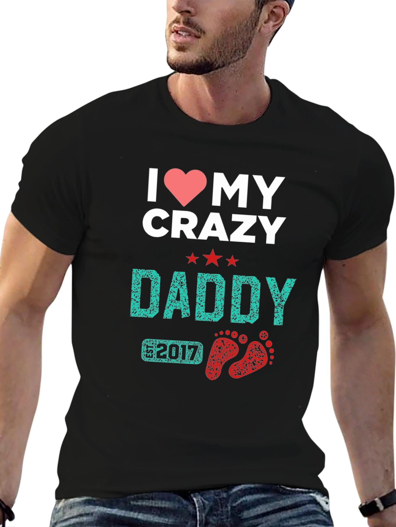I Heart My Crazy Daddy 2017 Black T-Shirt