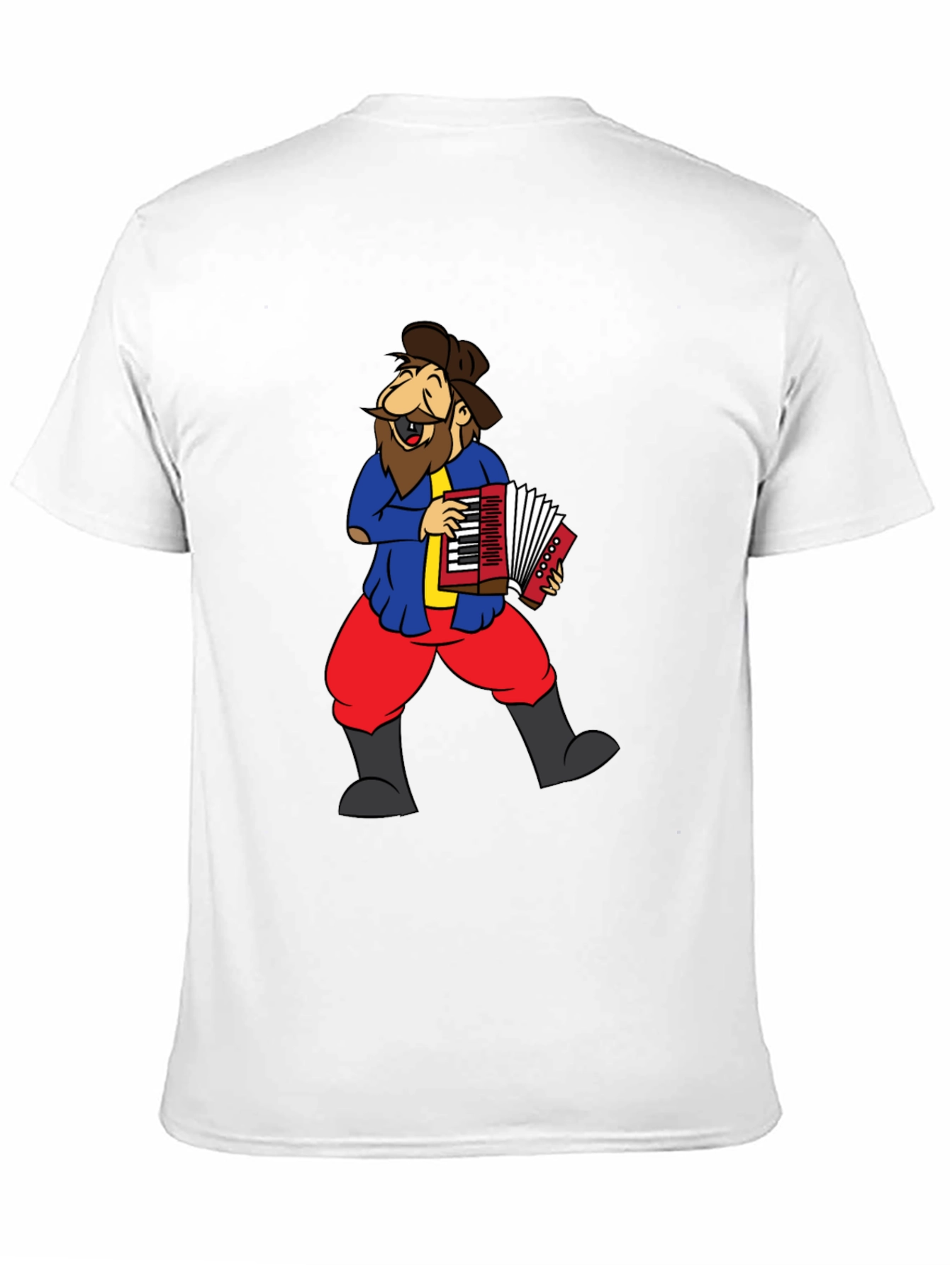 Accordion Player Graphic Tee - Black