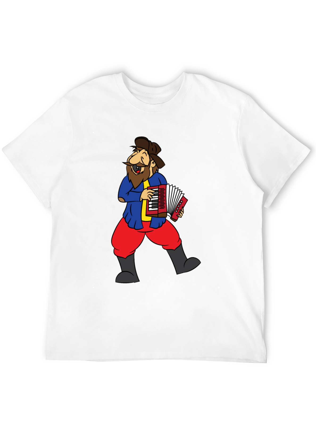 Accordion Player Graphic Tee - Black