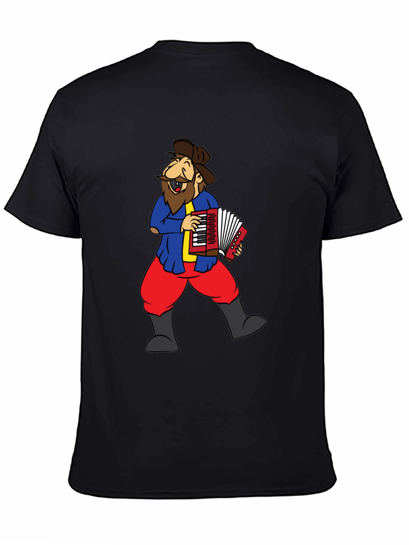 Accordion Player Graphic Tee - Black