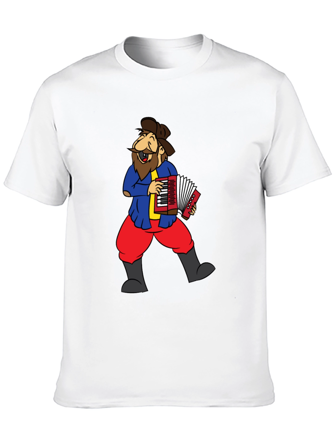Accordion Player Graphic Tee - Black