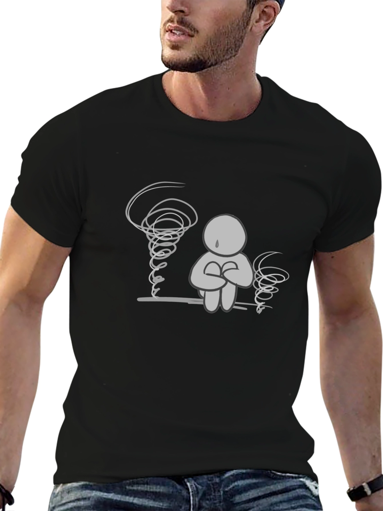 Emotional Turmoil Graphic Tee - Black Comfort Fit