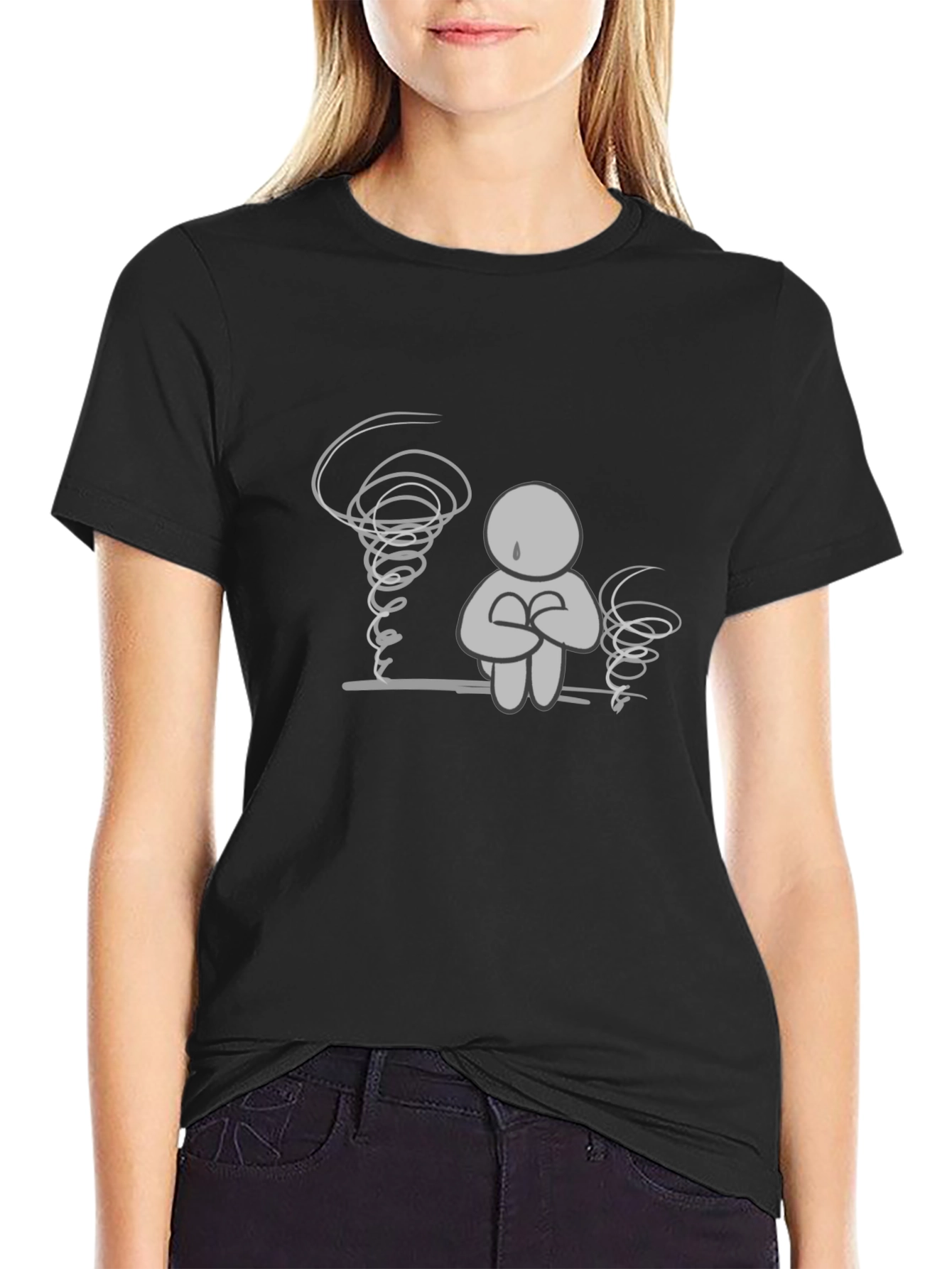 Emotional Turmoil Graphic Tee - Black Comfort Fit