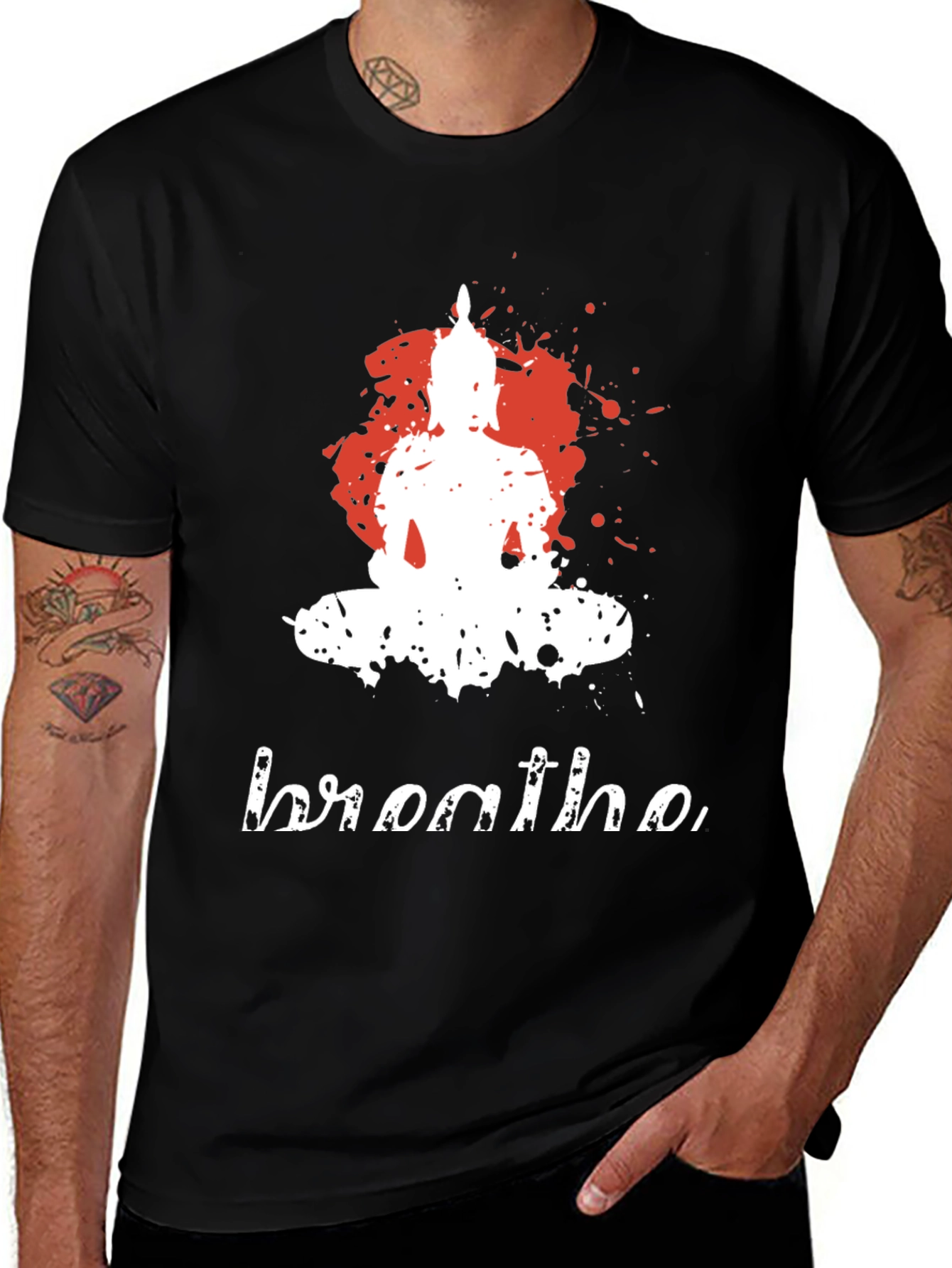 Buddha Breathe Graphic Tee - Relaxed Fit