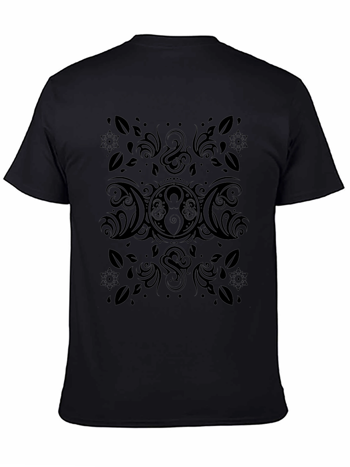 Black Triple Moon Goddess T-Shirt