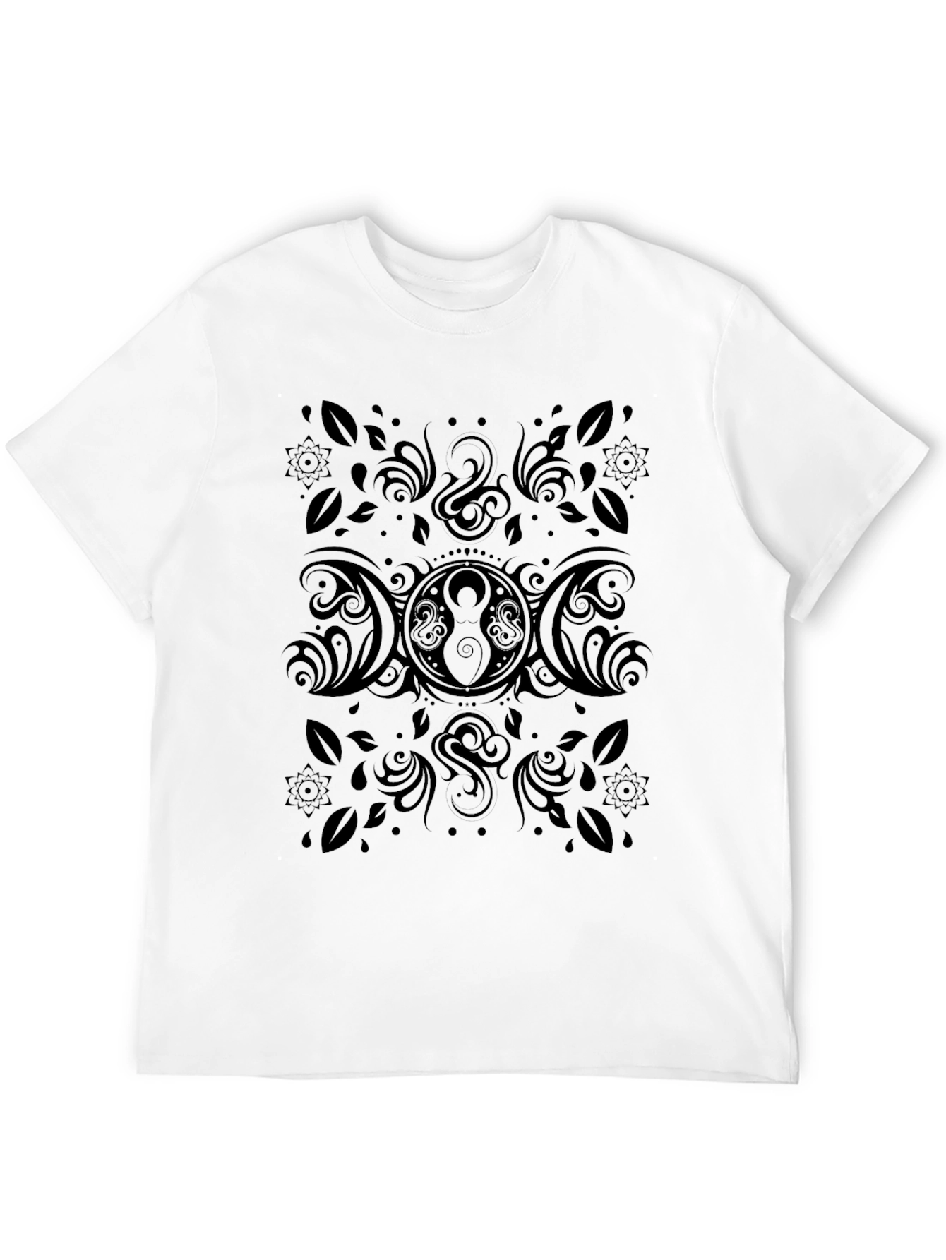 Black Triple Moon Goddess T-Shirt