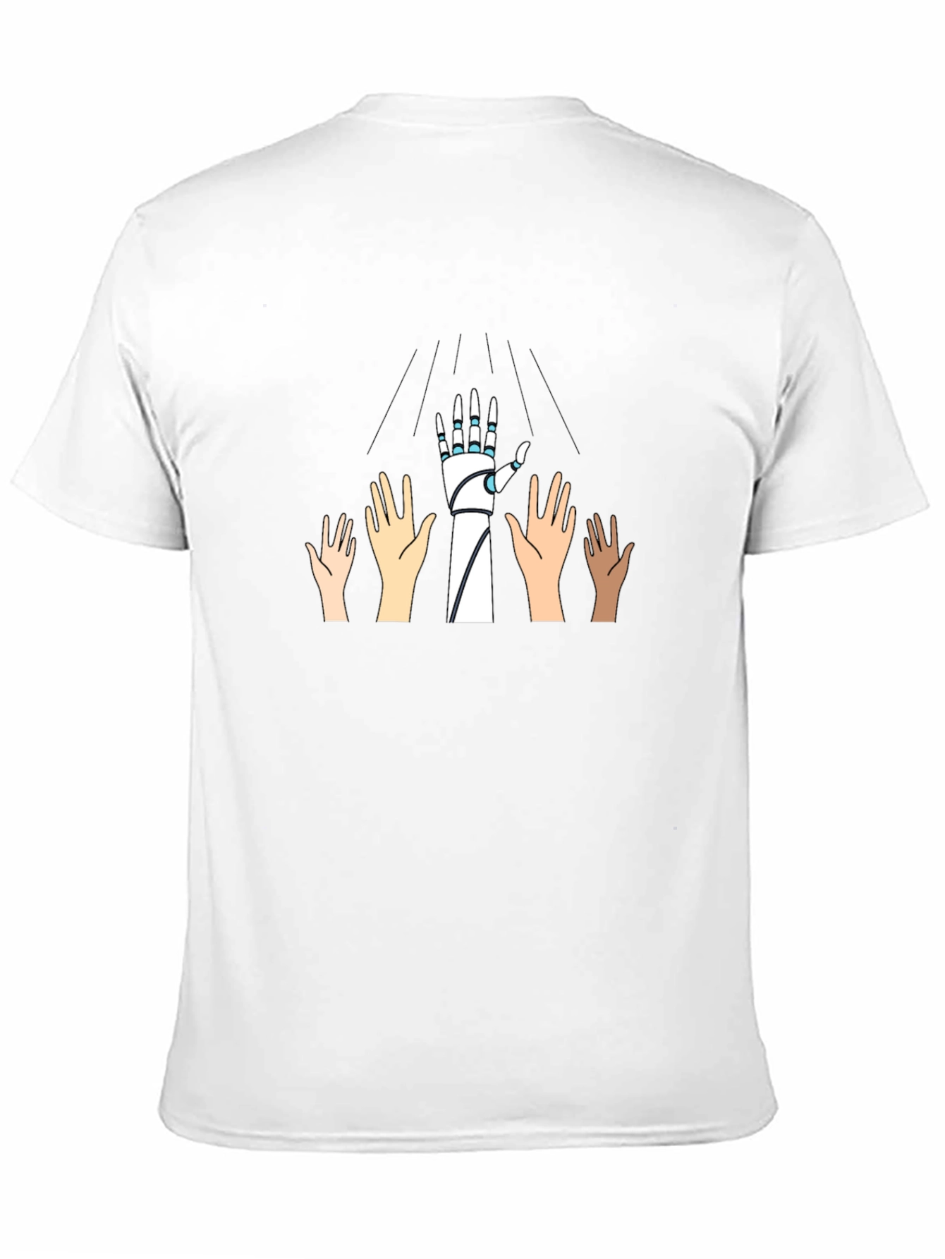 Robotic Hand Graphic Tee - Black T-Shirt