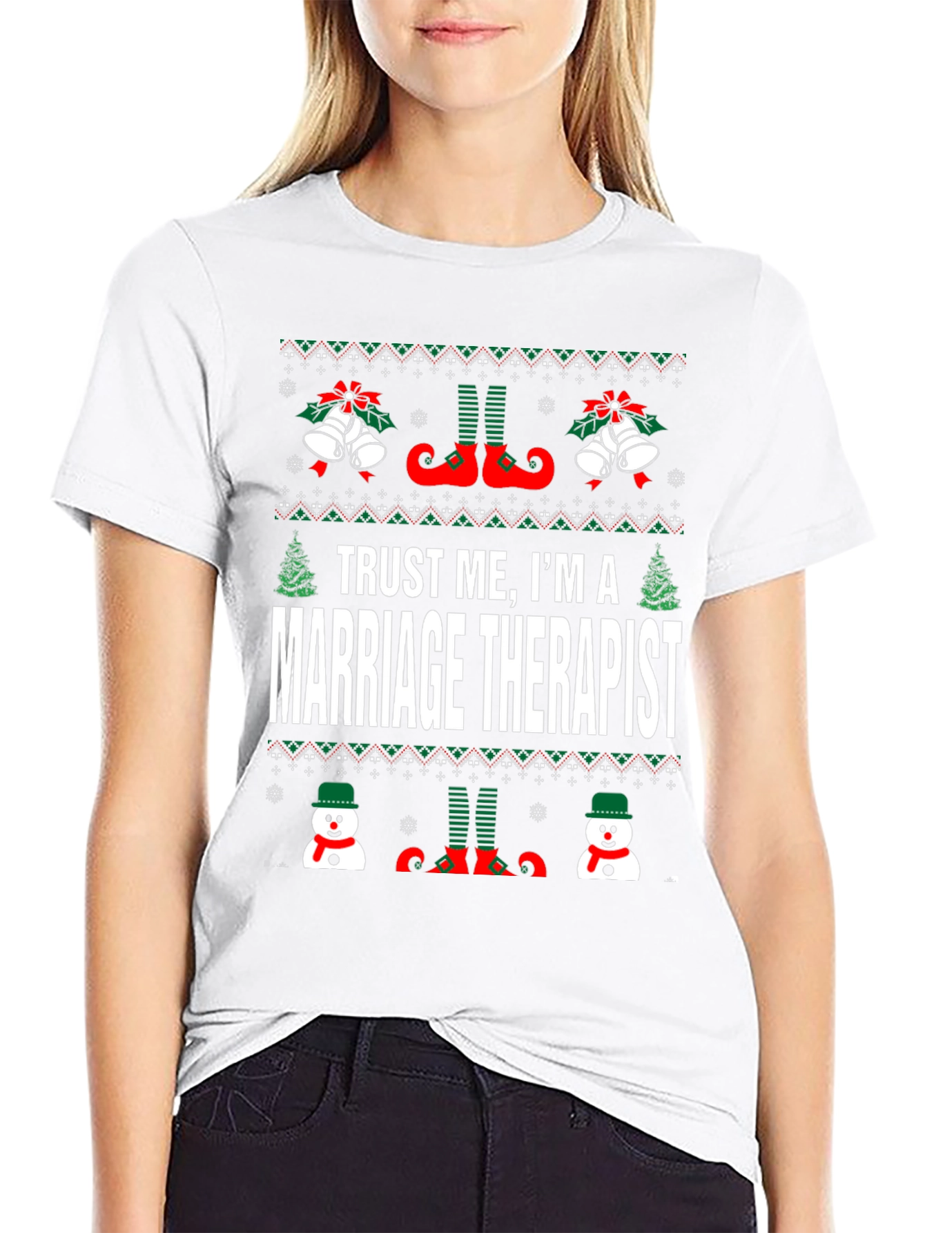 Marriage Therapist Ugly Christmas Sweater T-Shirt