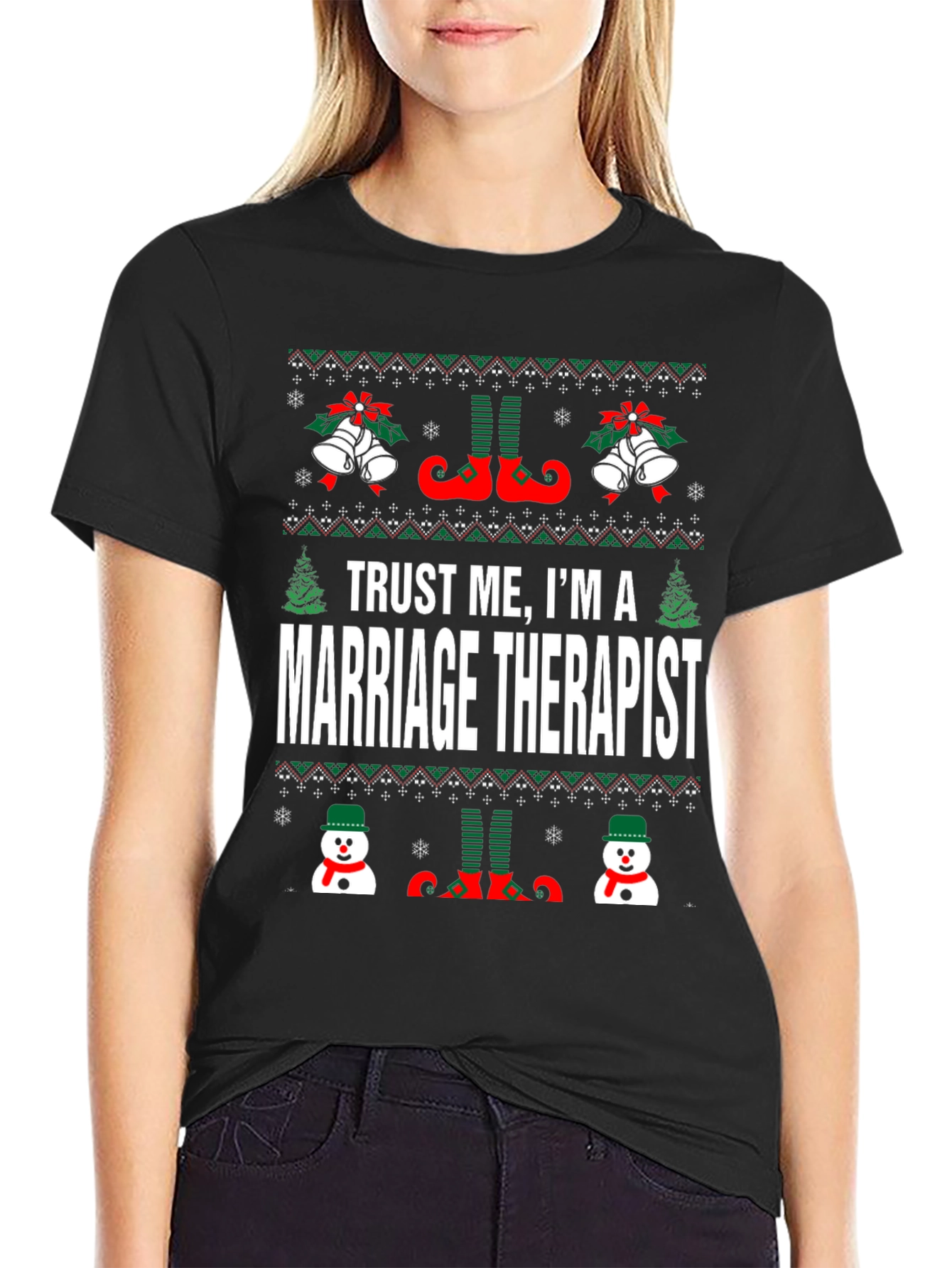 Marriage Therapist Ugly Christmas Sweater T-Shirt