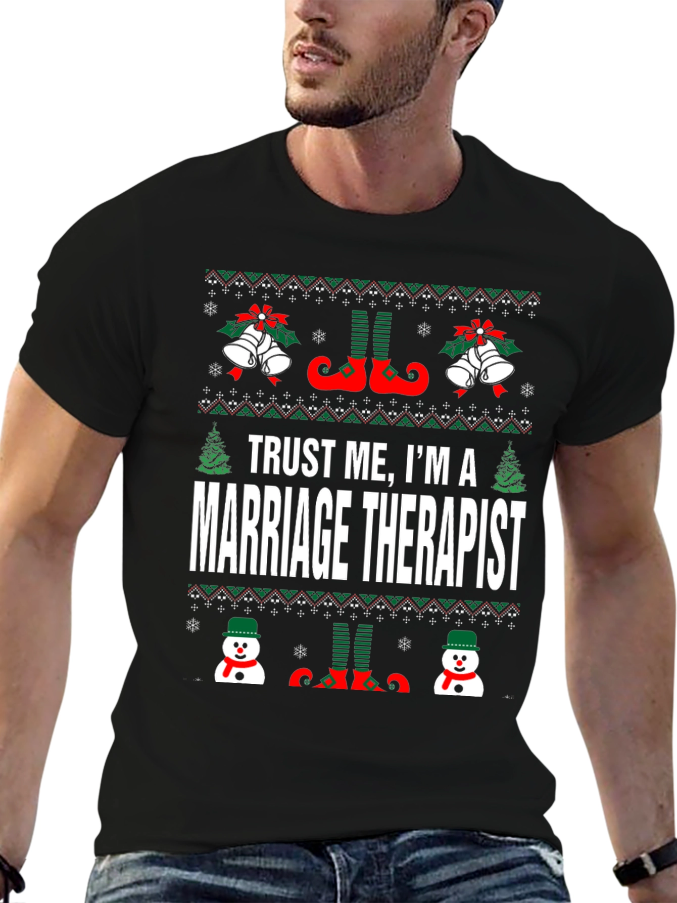 Marriage Therapist Ugly Christmas Sweater T-Shirt