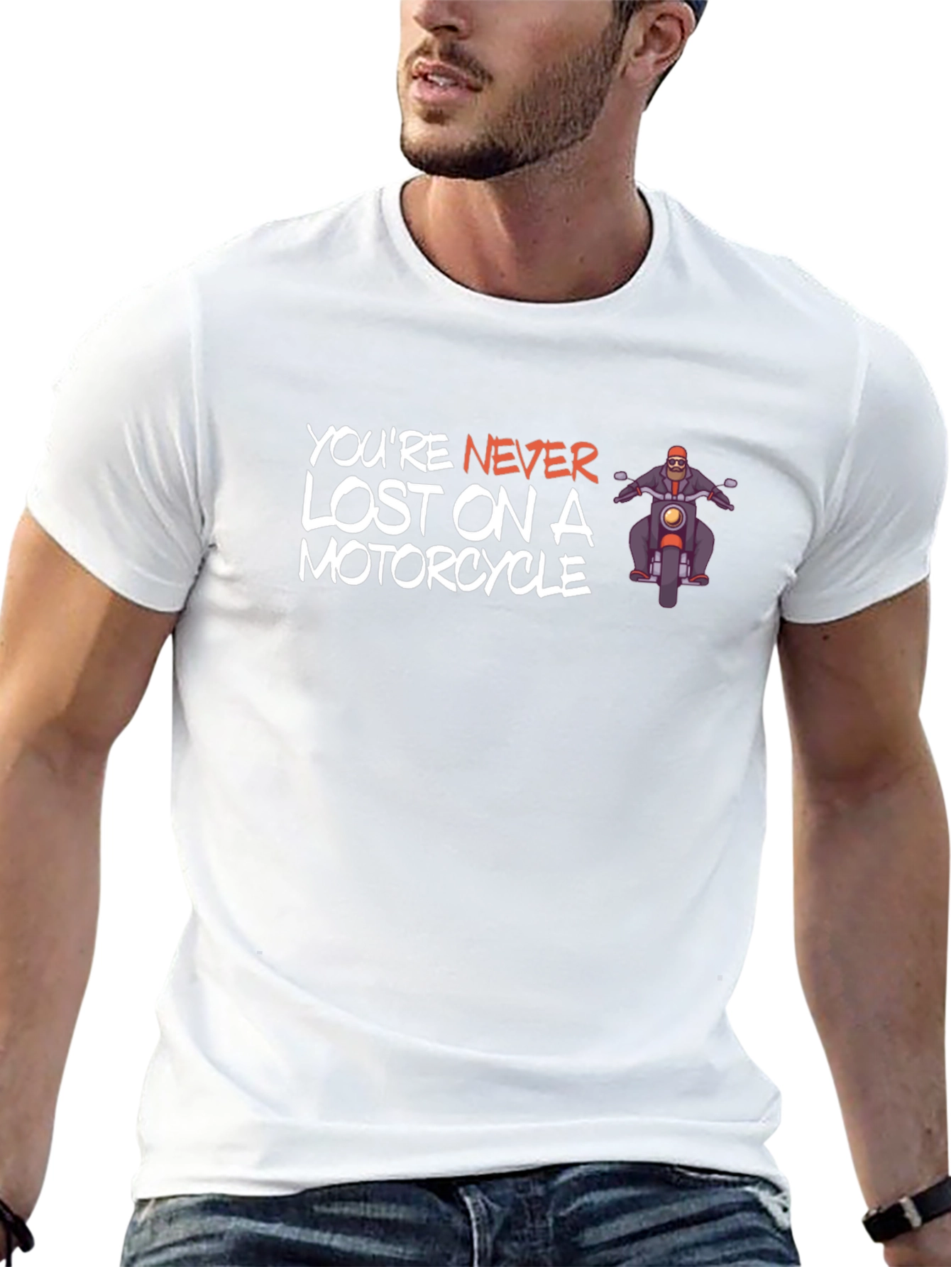 Youre Never Lost on a Motorcycle Graphic T-Shirt
