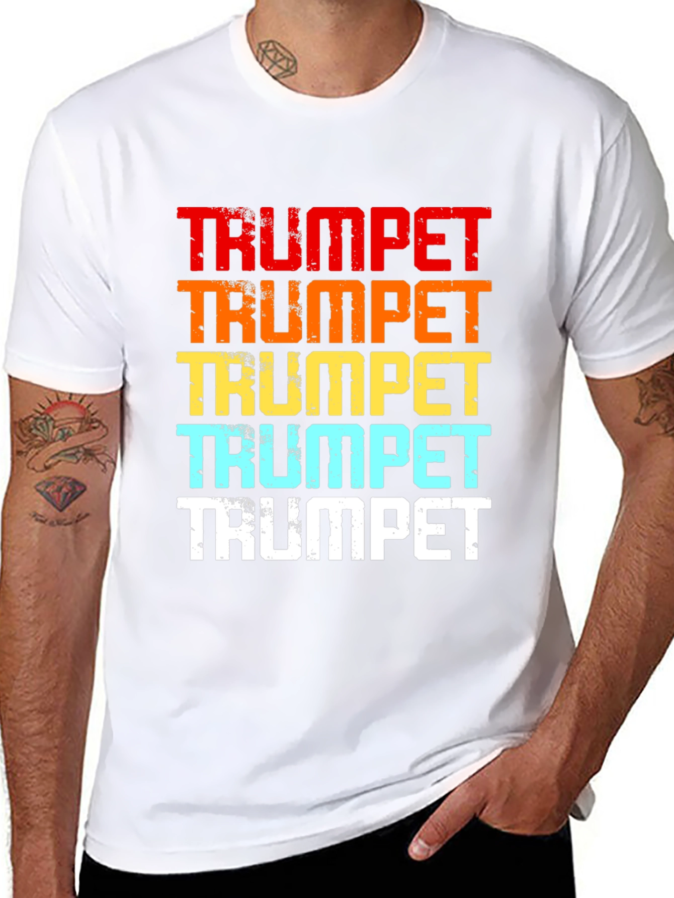 Retro Trumpet Graphic Tee - Music Lover T-Shirt