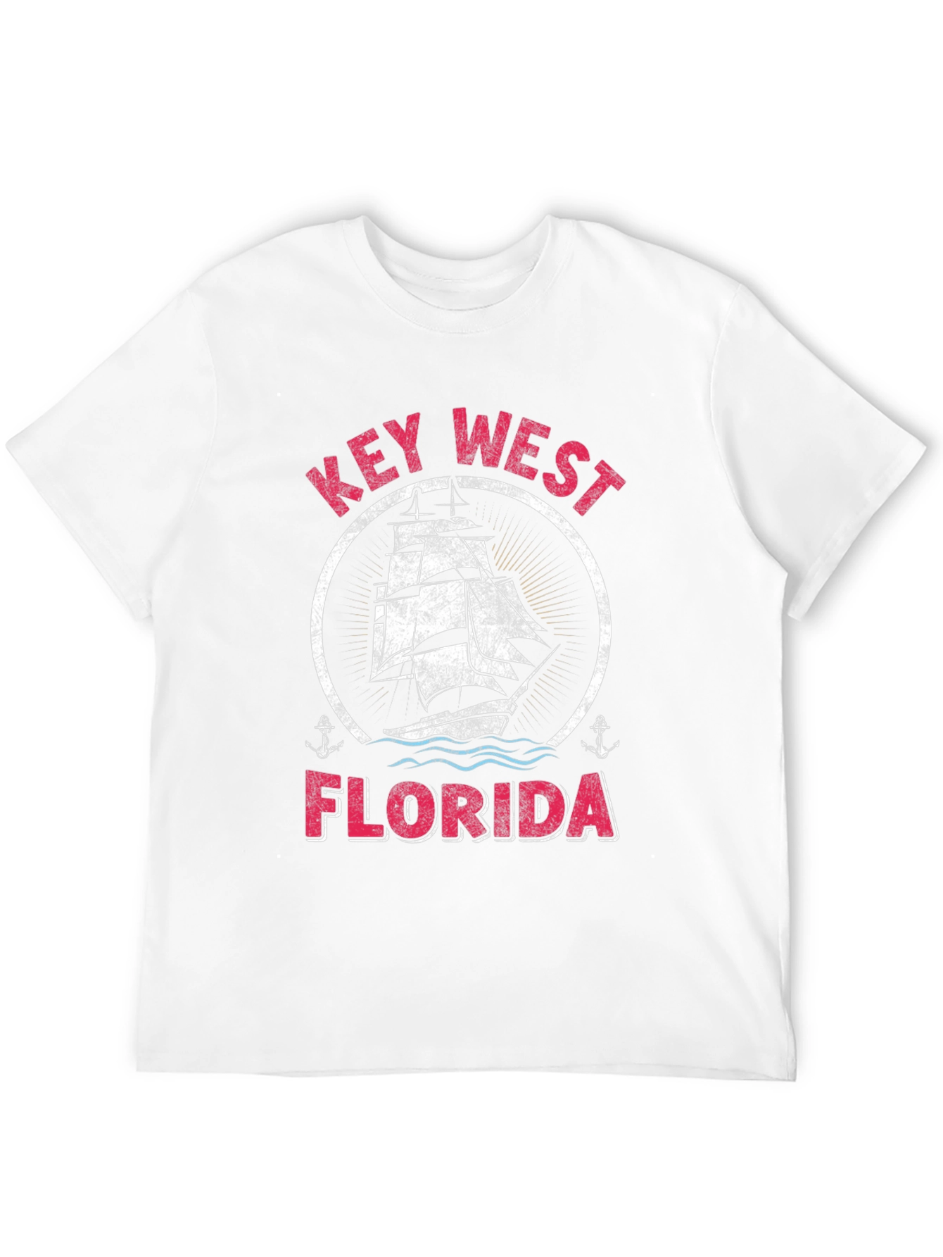 Key West Florida Sailboat Graphic T-Shirt