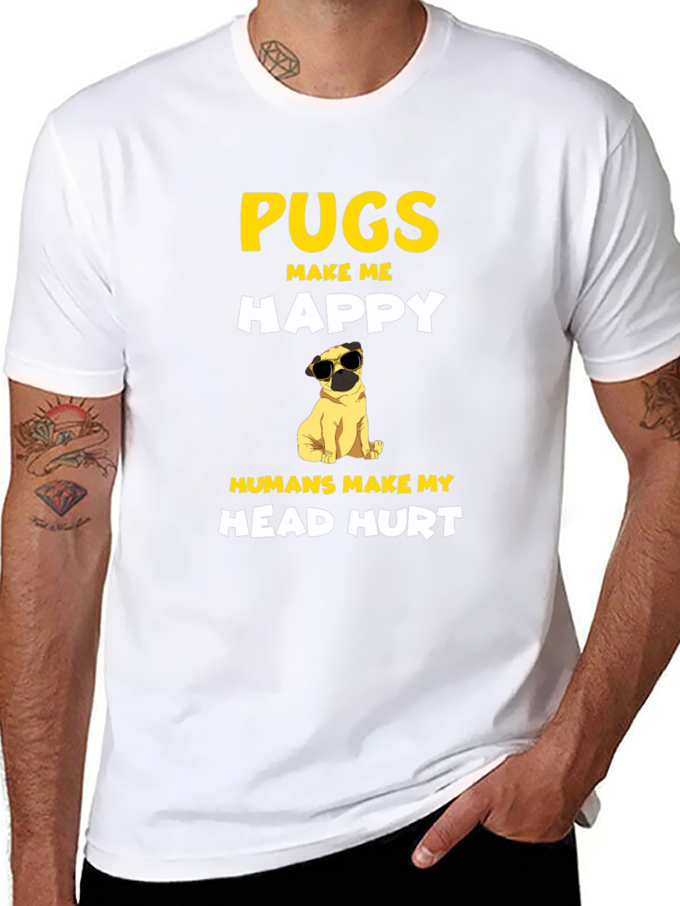 Pugs Make Me Happy T-Shirt