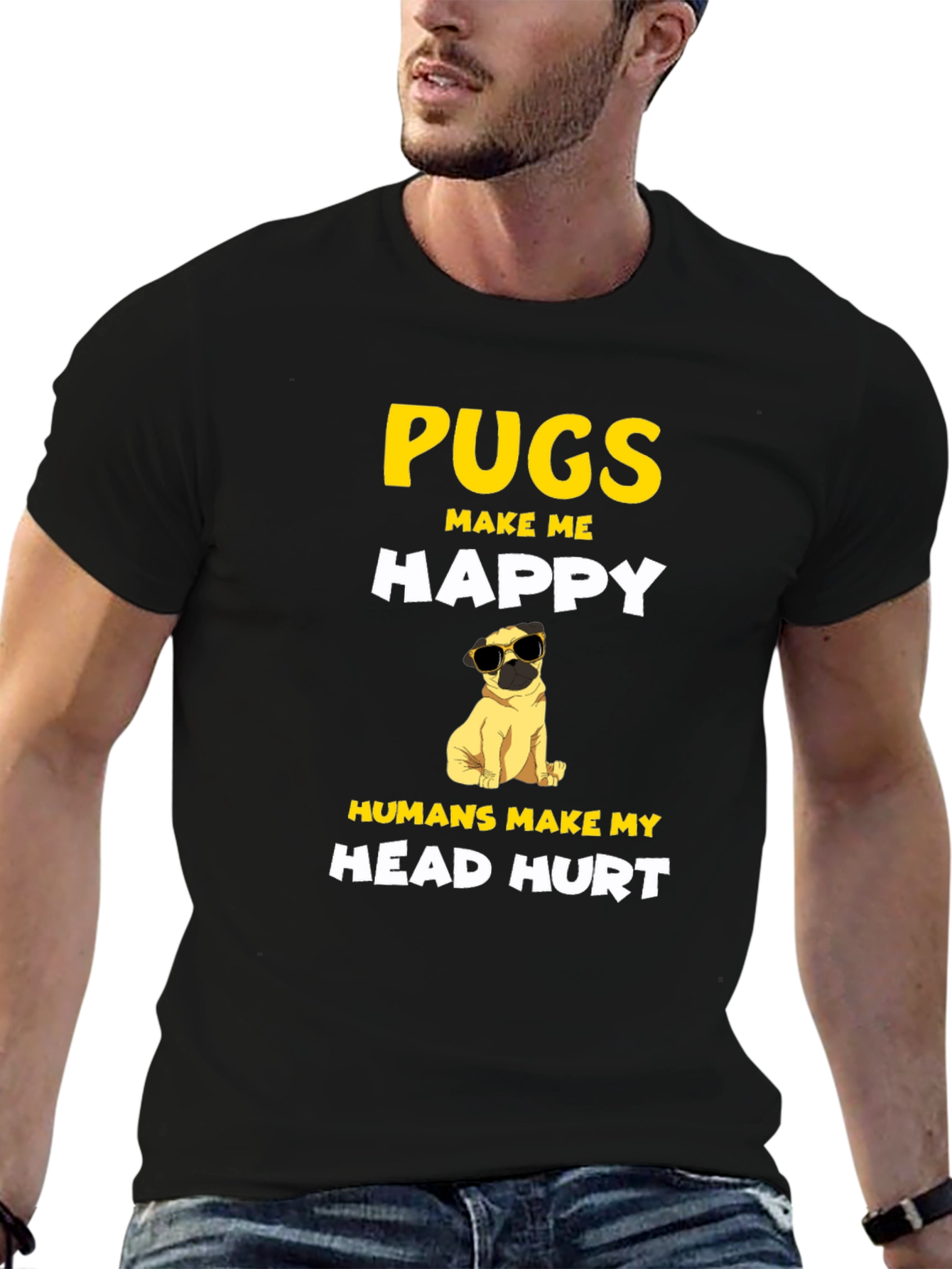 Pugs Make Me Happy T-Shirt