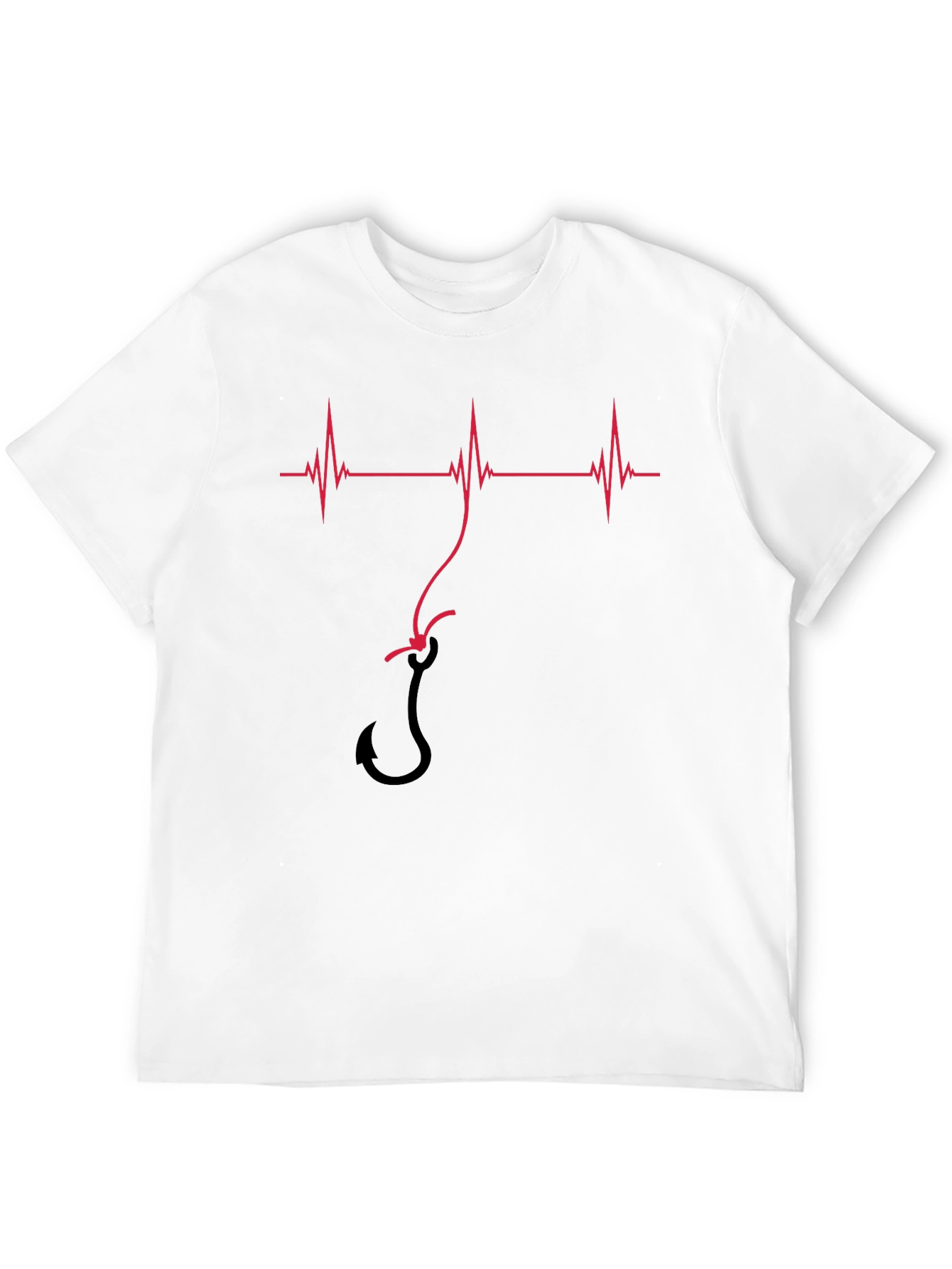 Fishing Heartbeat T-Shirt - Hooked on Life!