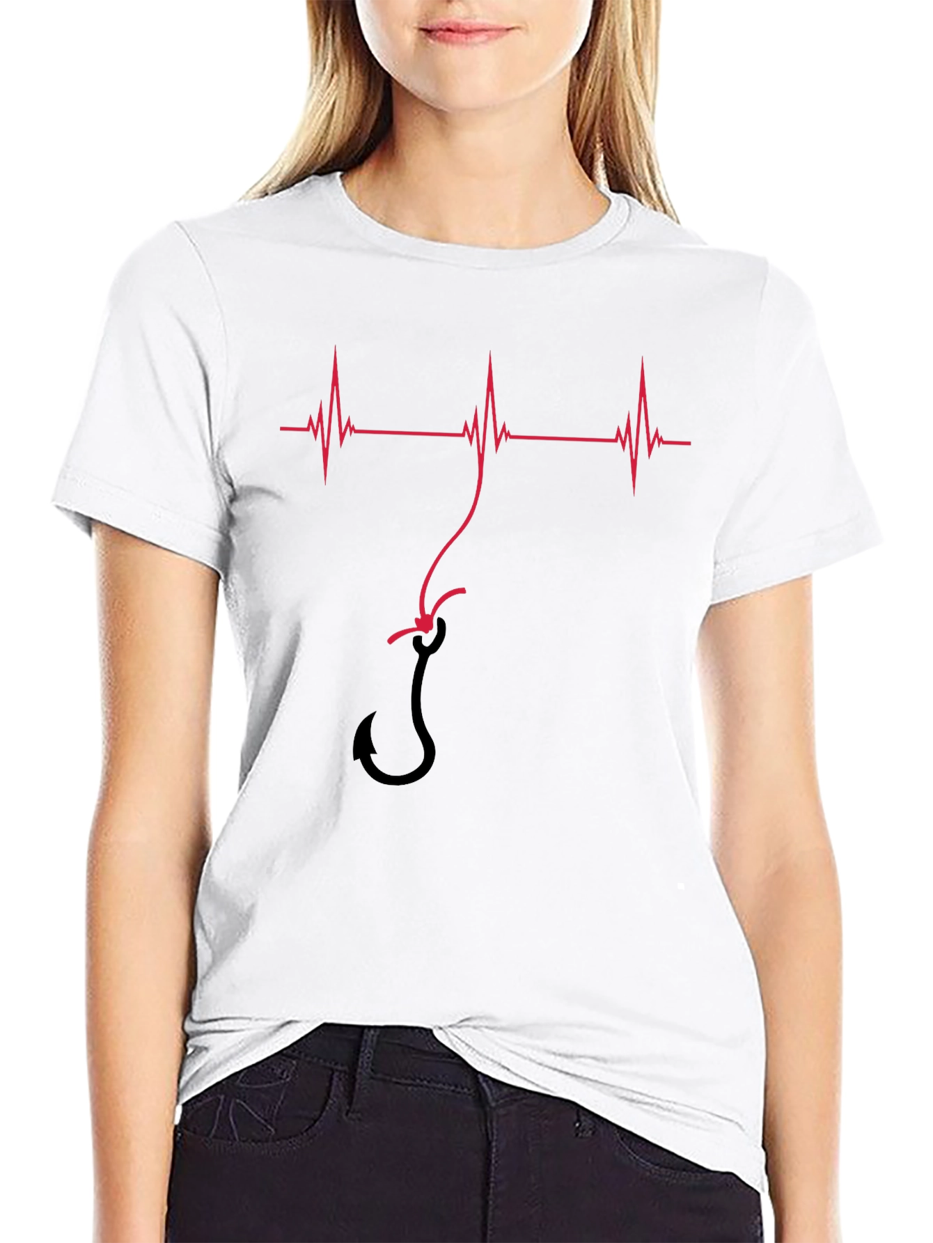 Fishing Heartbeat T-Shirt - Hooked on Life!