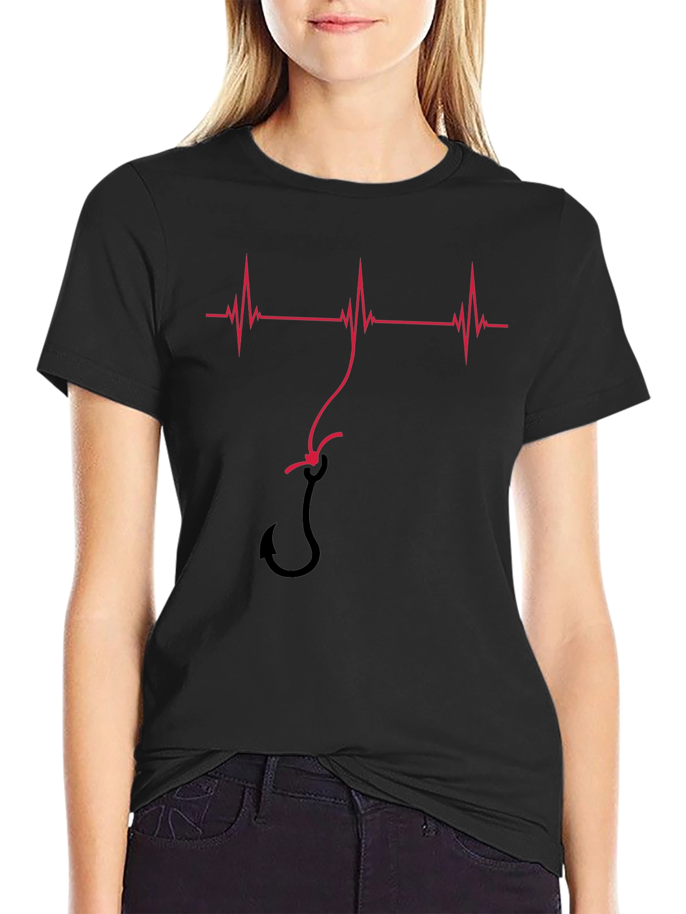 Fishing Heartbeat T-Shirt - Hooked on Life!