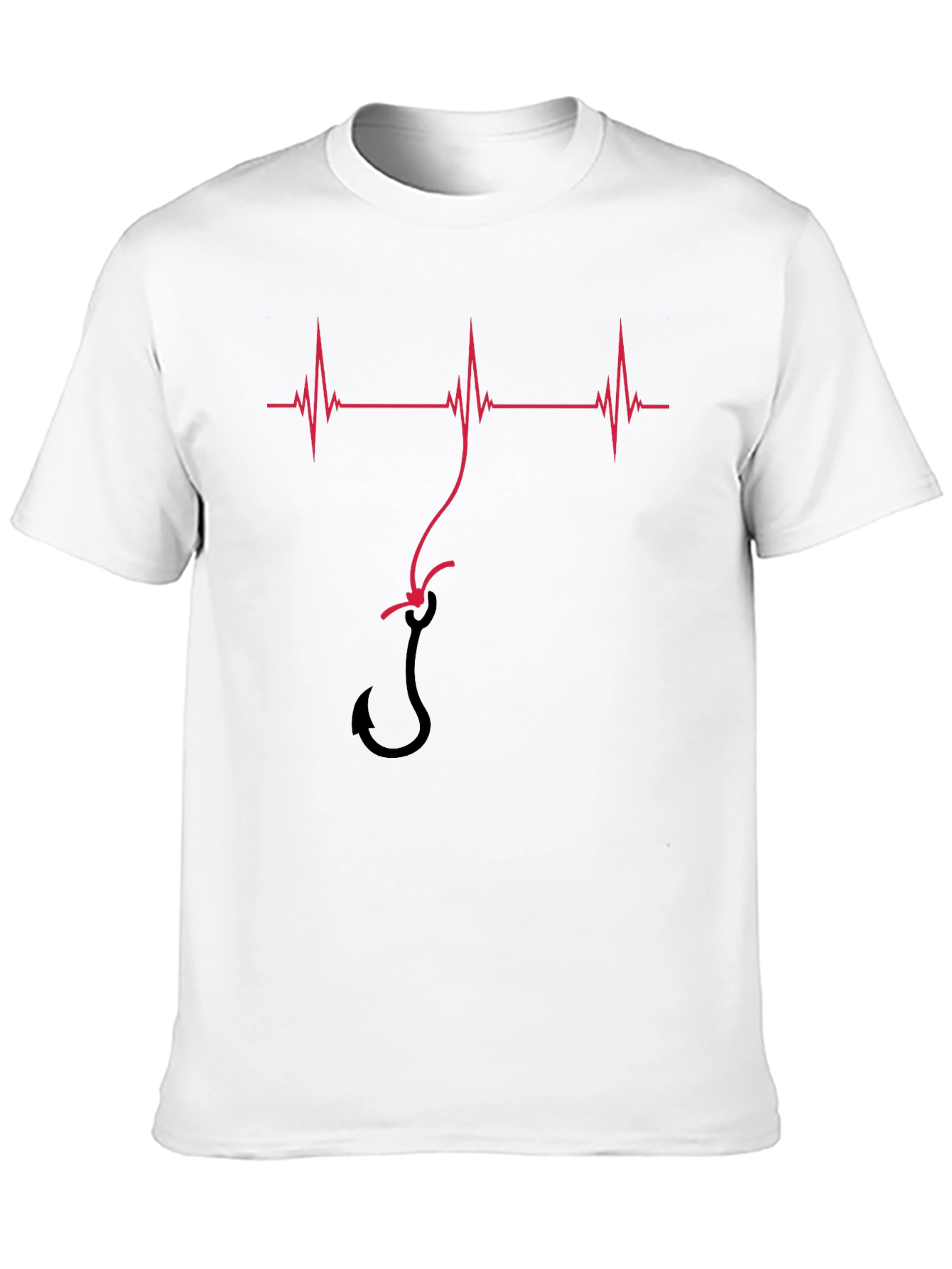 Fishing Heartbeat T-Shirt - Hooked on Life!