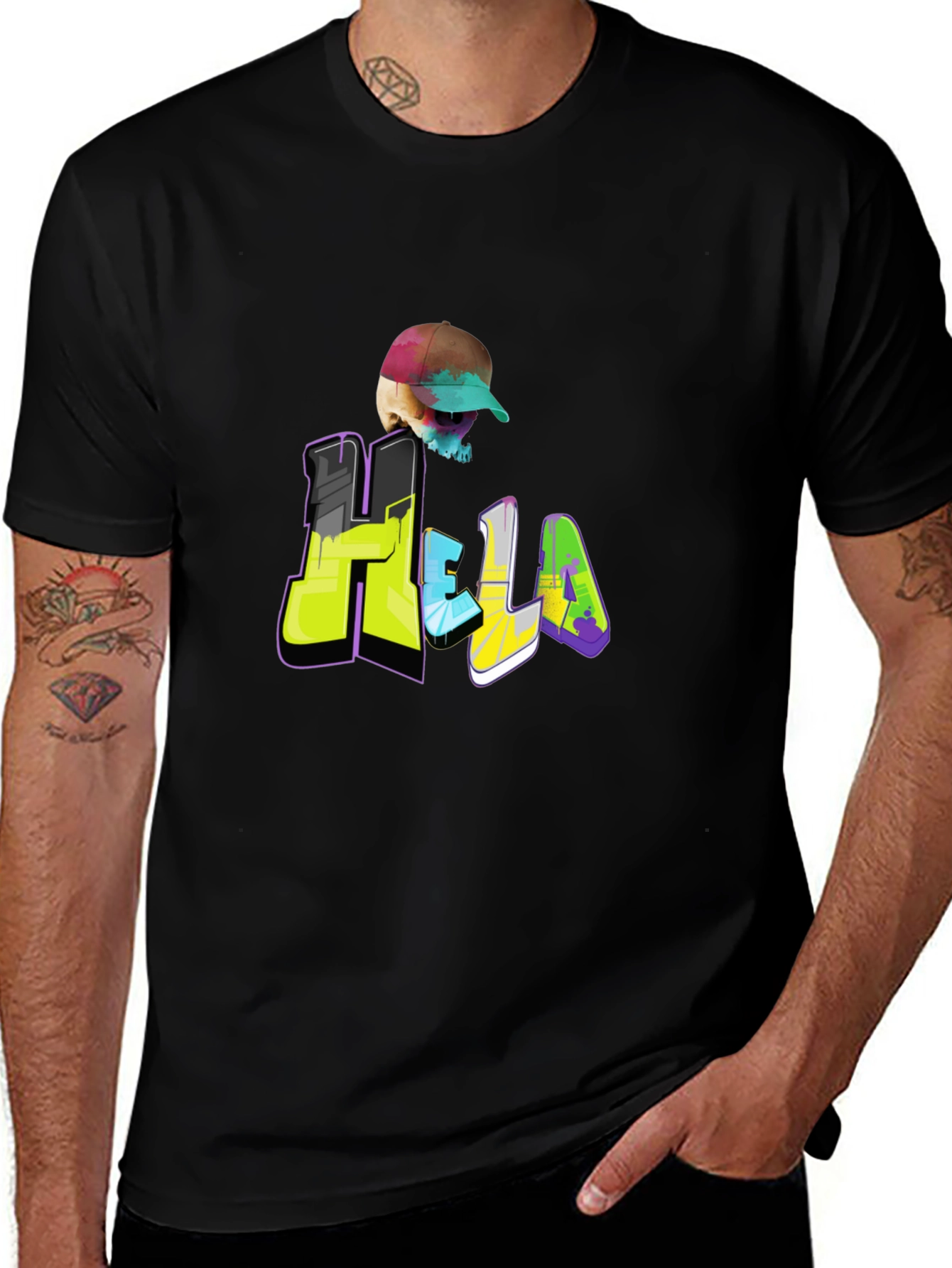 Hella Skull Graphic T-Shirt