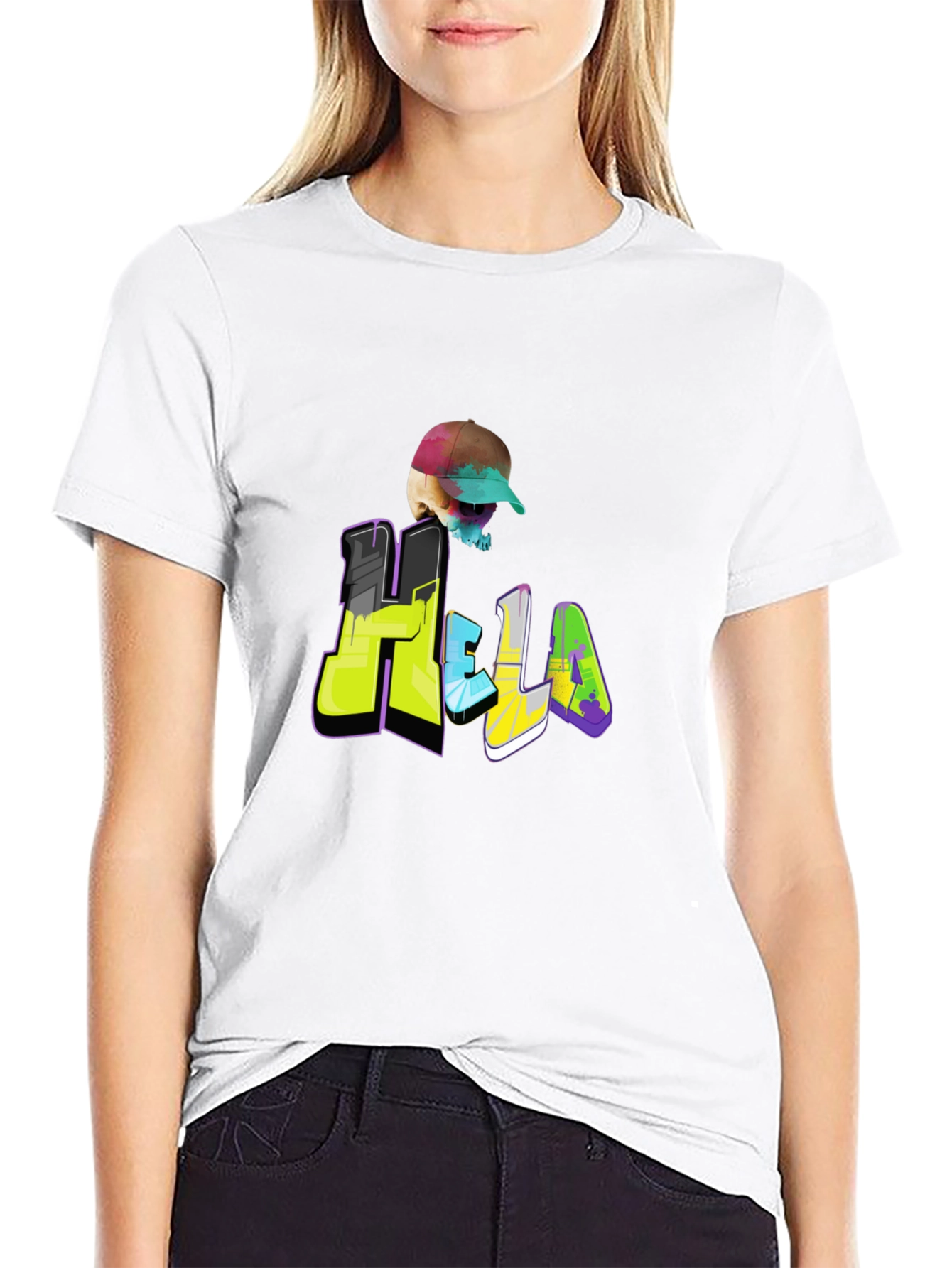 Hella Skull Graphic T-Shirt