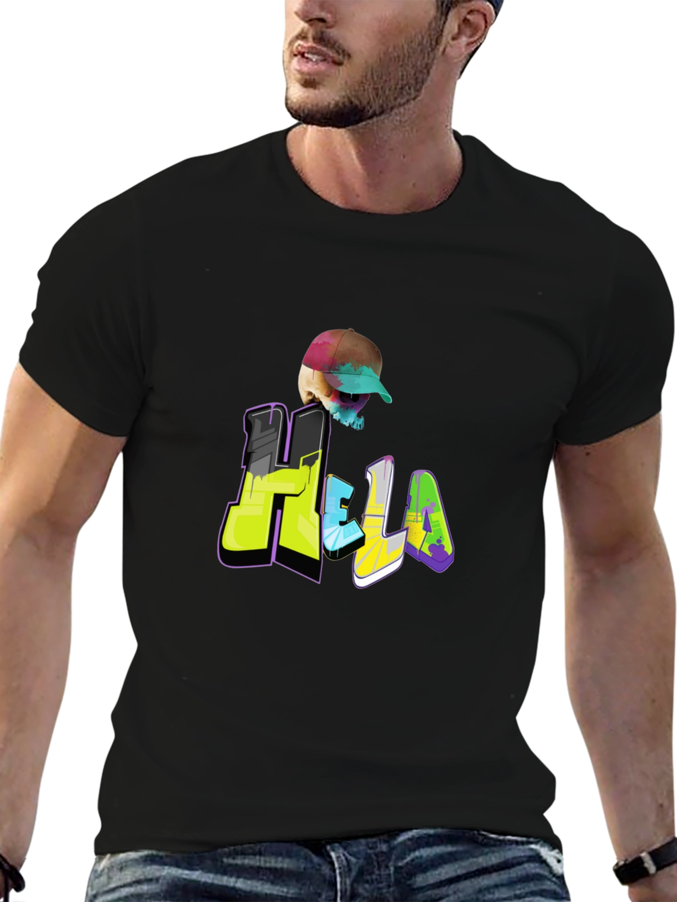 Hella Skull Graphic T-Shirt