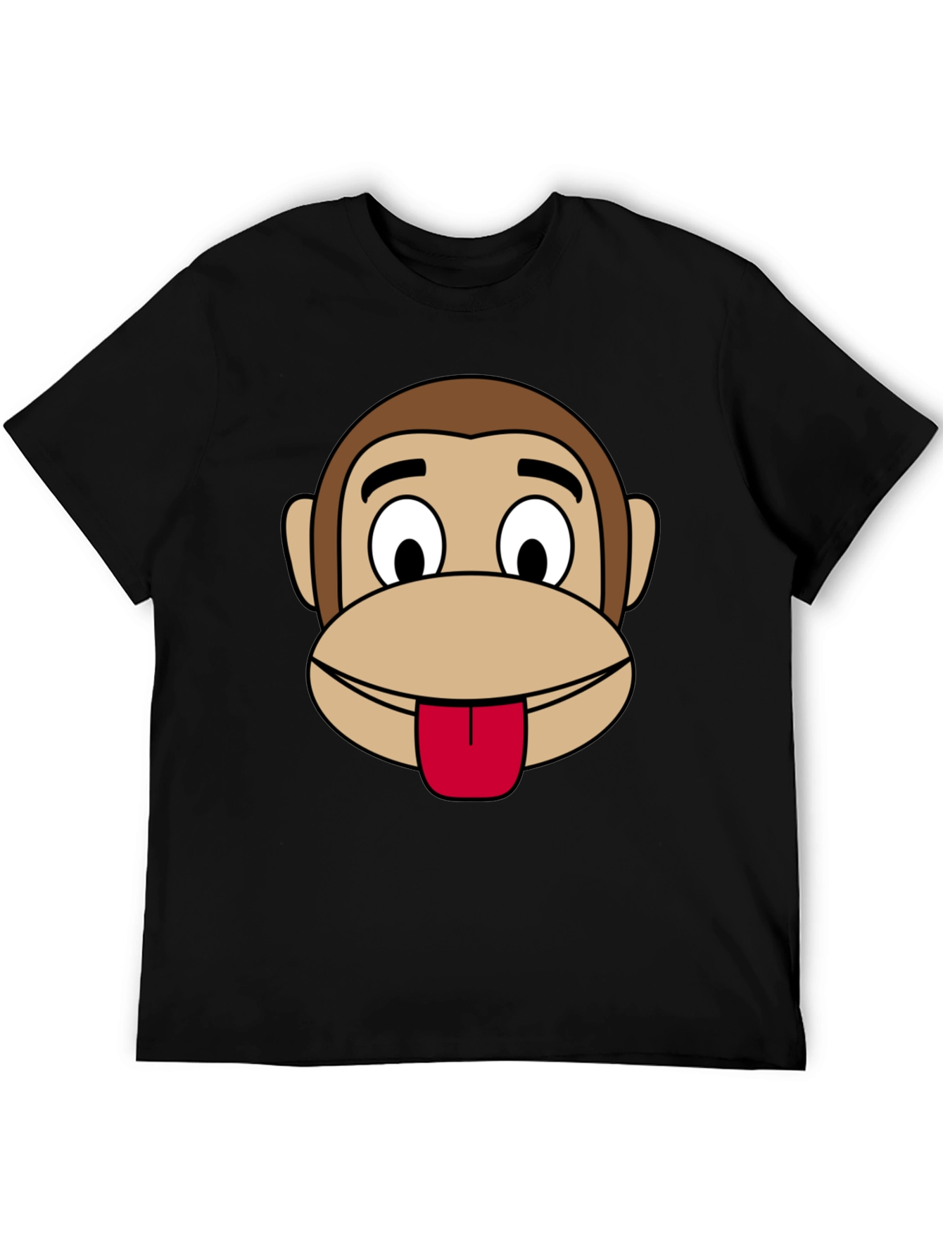 Funny Monkey Graphic Black T-Shirt