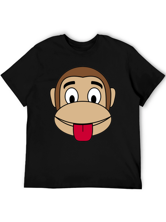 Funny Monkey Graphic Black T-Shirt