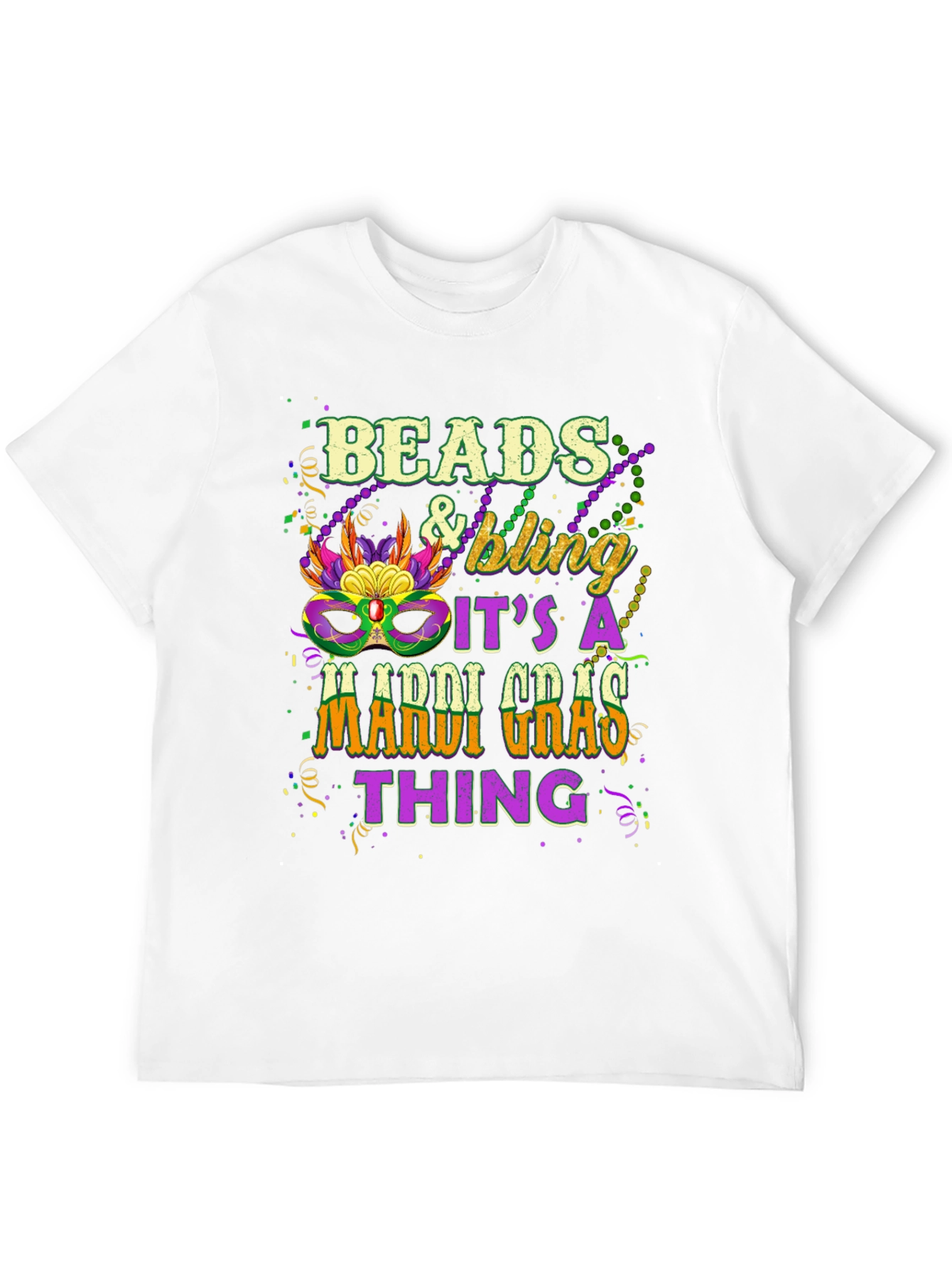 Mardi Gras Beads & Bling T-Shirt